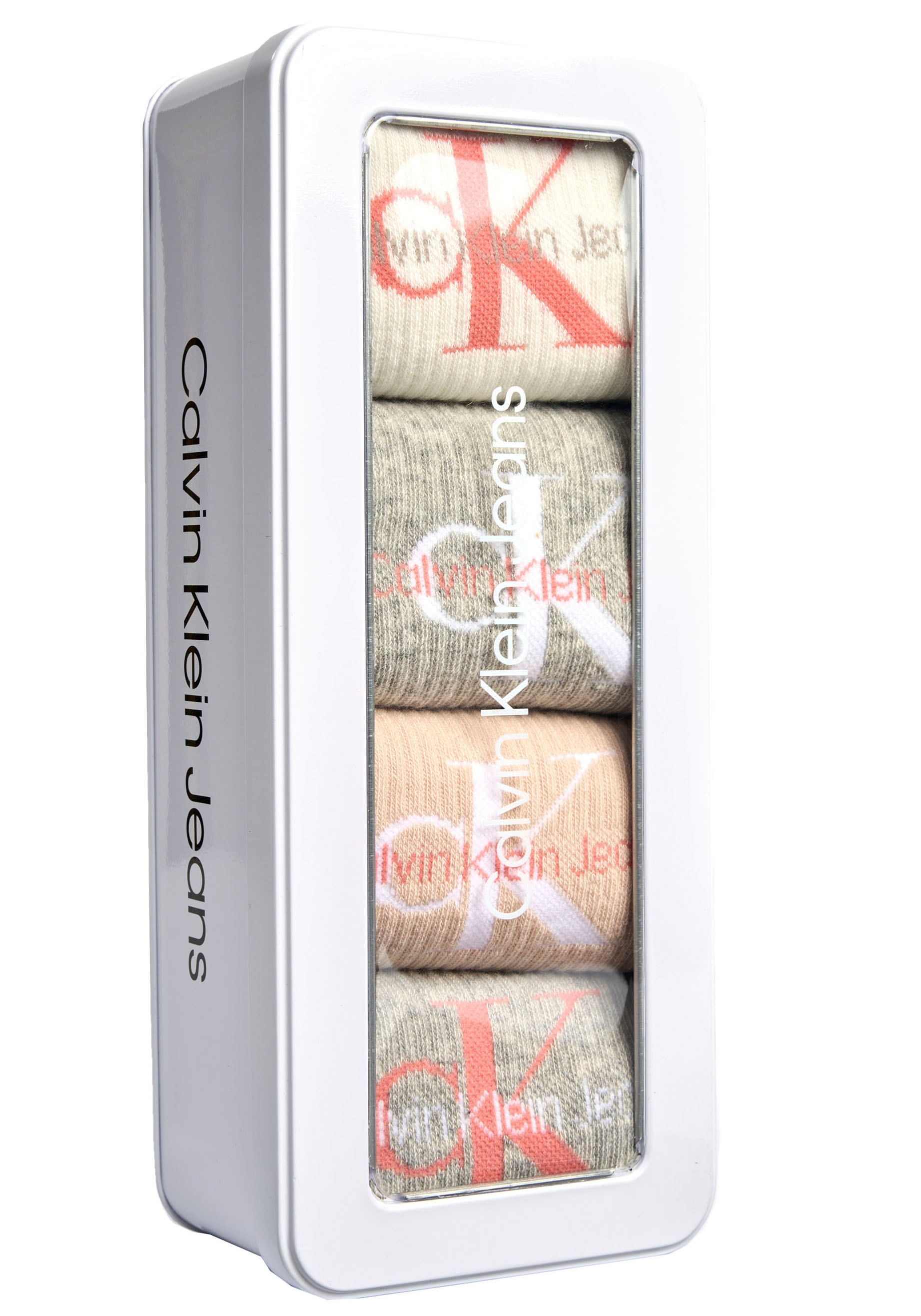 Calvin Klein Jeans Socken, (Packung, 4 Paar), CKJ WOMEN SOCK 4P GIFTBOX