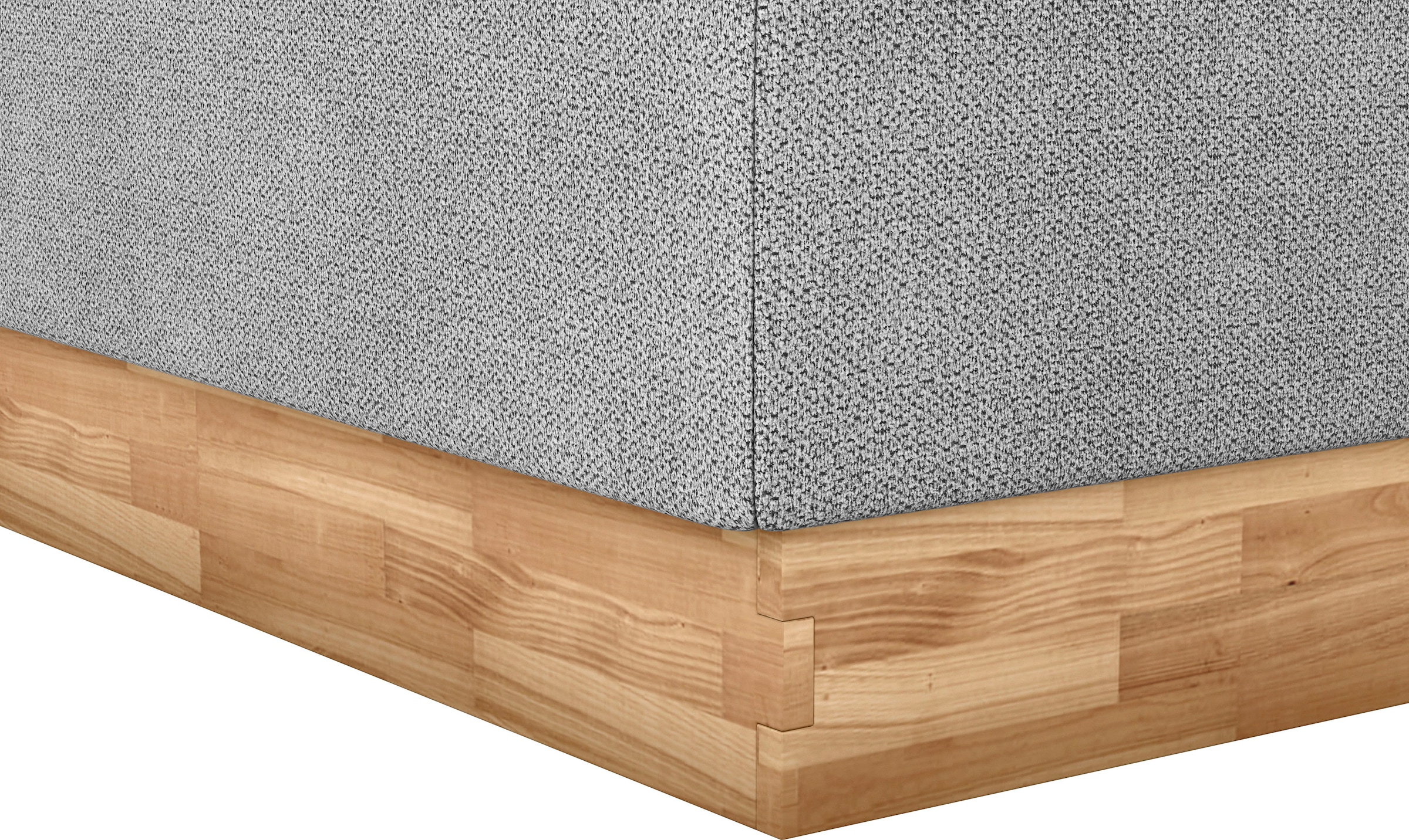 COTTA Polsterbett »PESETA inkl. Lattenrost und Stauraum, erhältlich in 160cm & 180cm« mit Echtholzleiste und gepolstertem Kopfteil