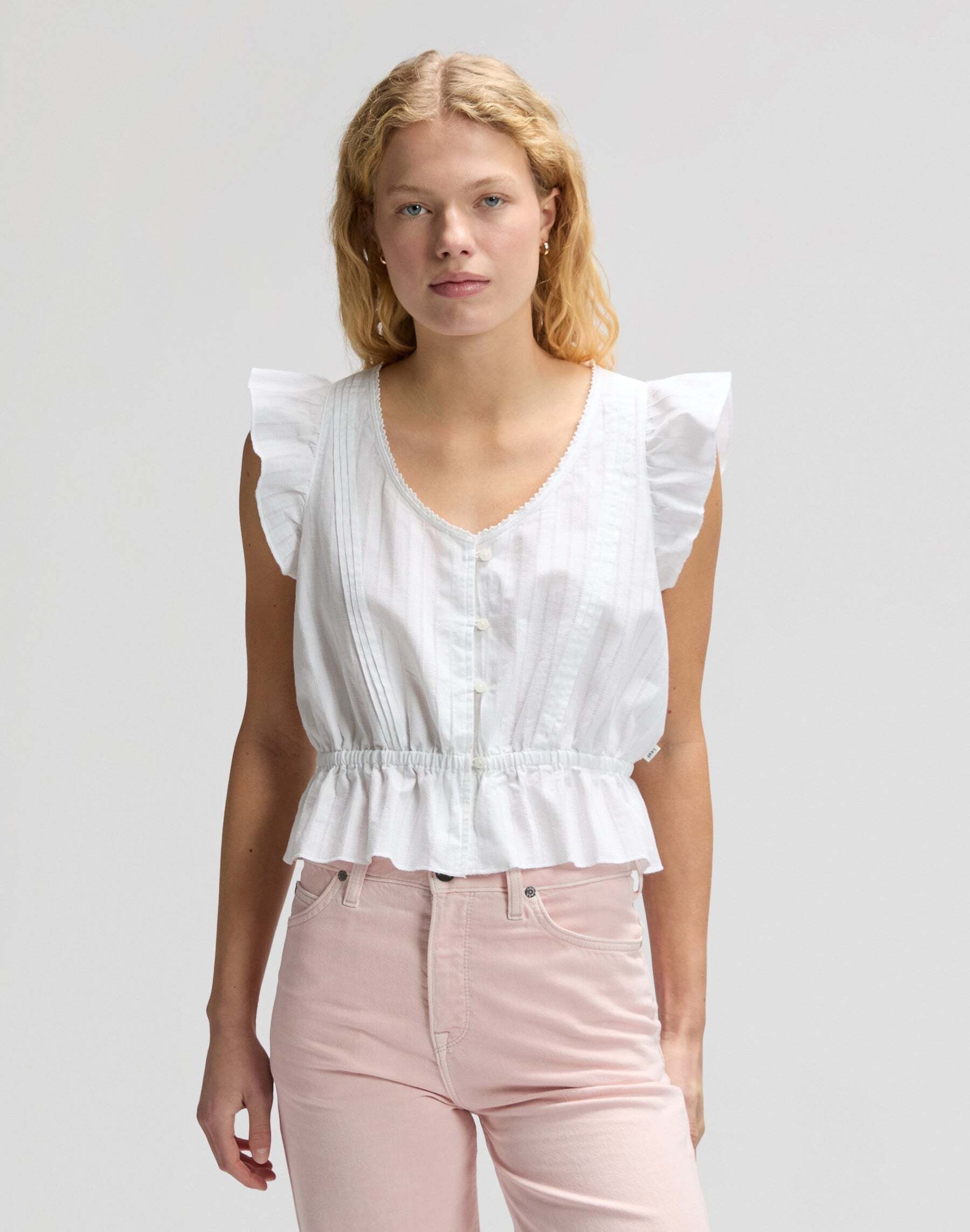 Image of Lee Kurzarmbluse "Lee Kurzarmbluse Ruffle Sleeve"