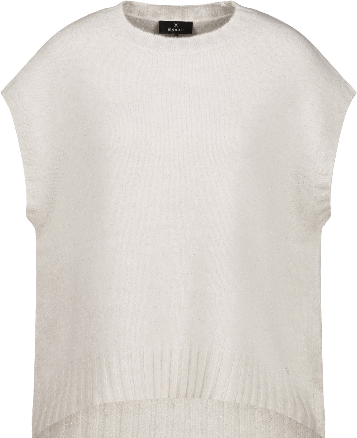 Monari Pull-over »Pullunder Lurex« Coupe régulière avec ceinture en tricot