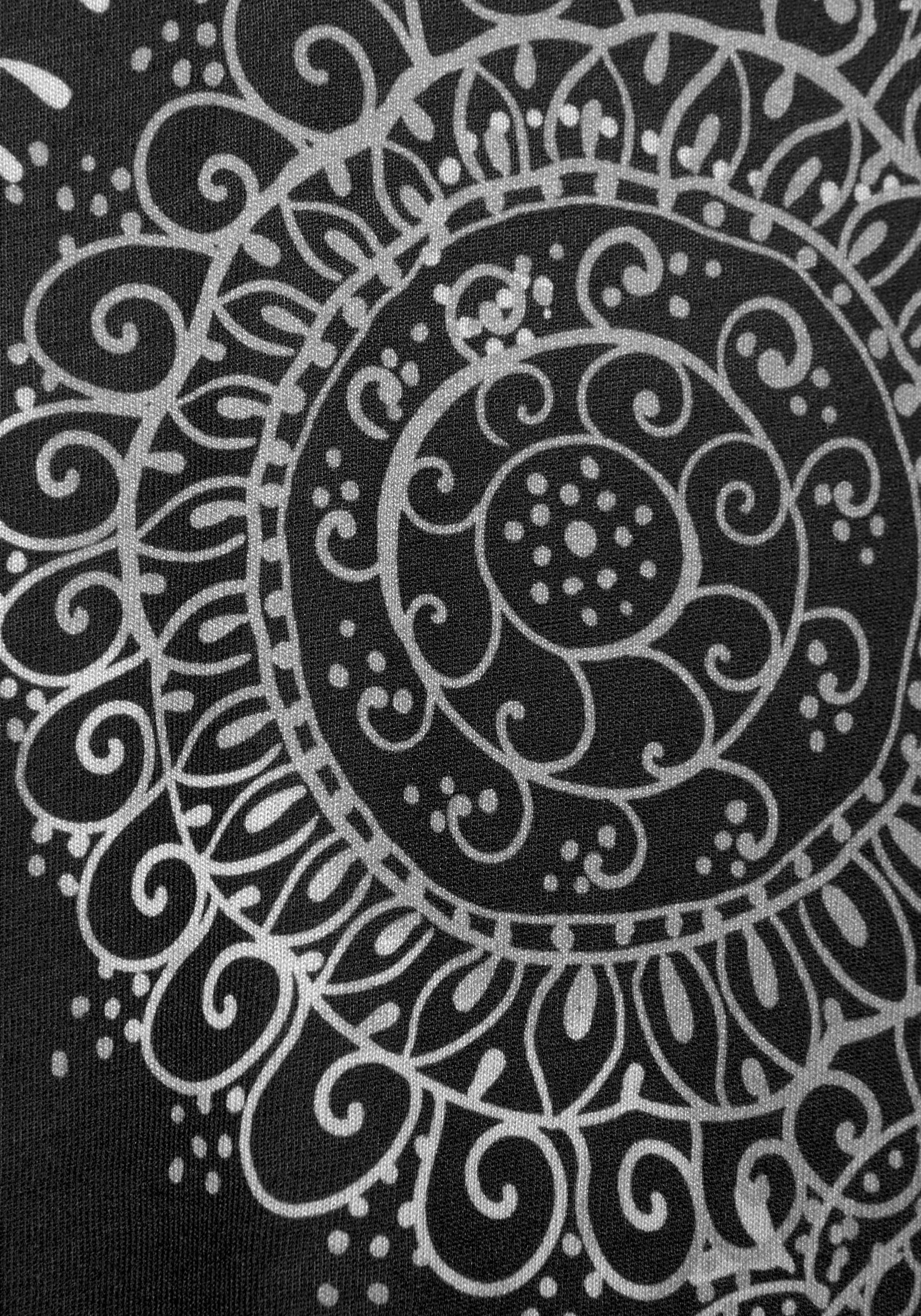 Vivance Dreams Negligé, im schwarz-weissen Paisley-Dessin