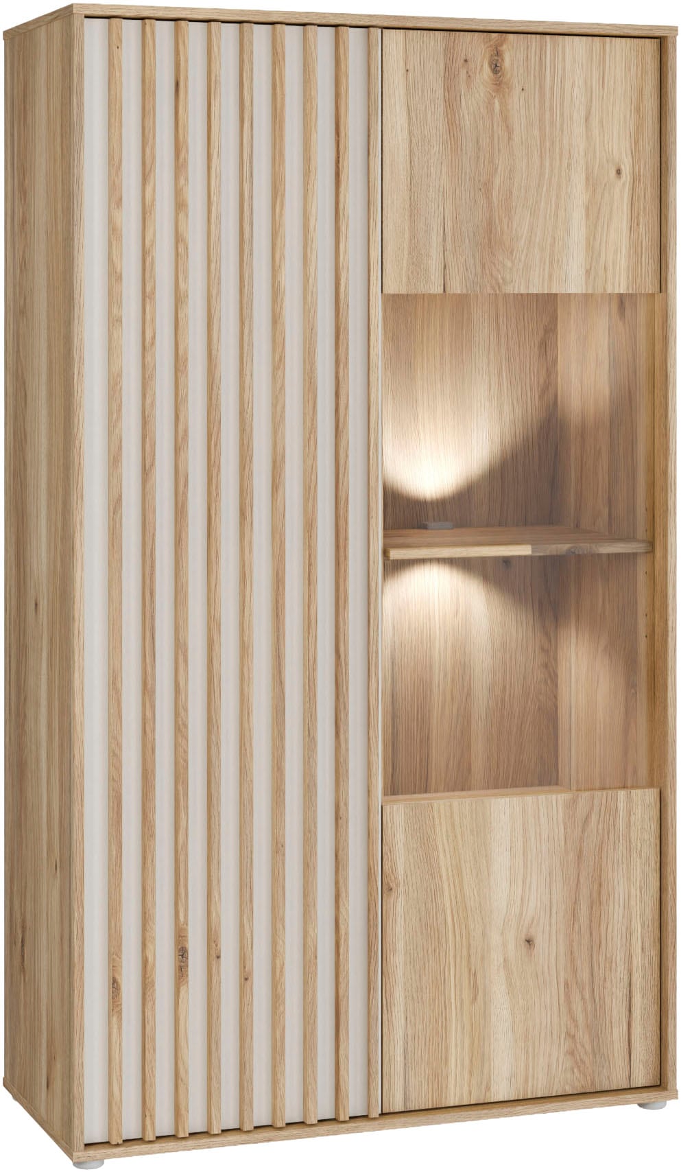 FORTE Buffet haut »Forte Arank Highboard, Glastüre, Beleuchtung optional bestellbar«