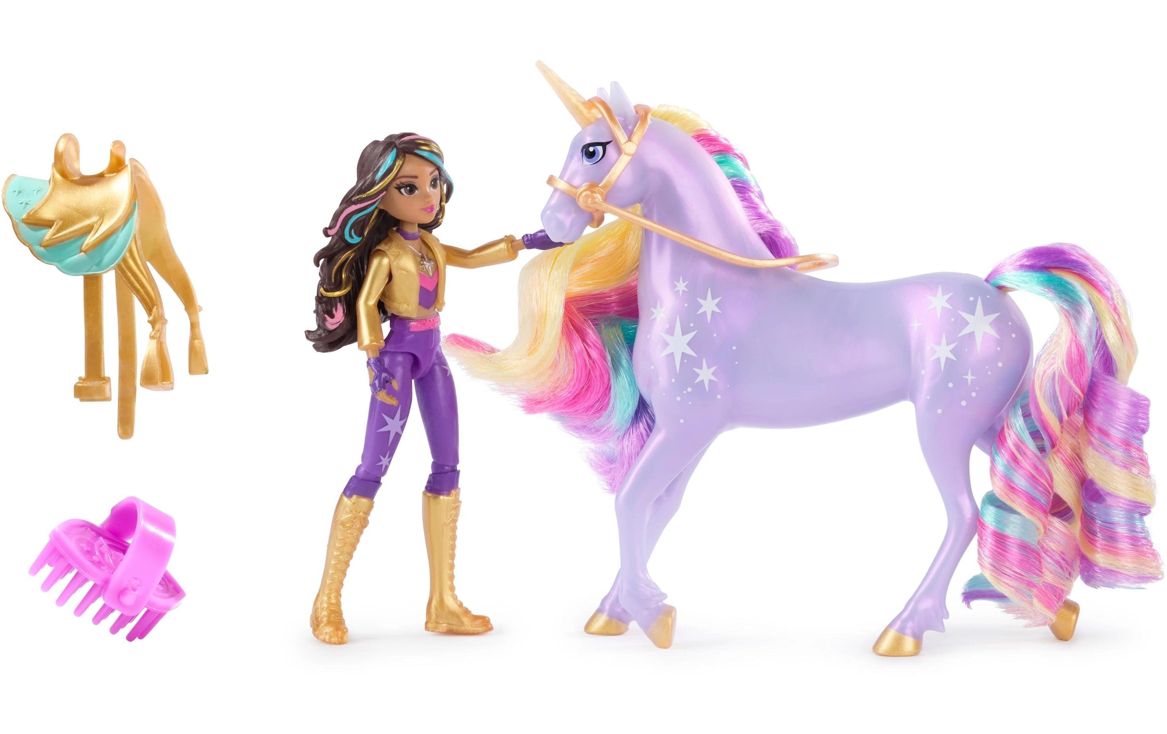 Anziehpuppe »Spinmaster Unicorn Academy Sophia Doll & Wildstar Unicorn«