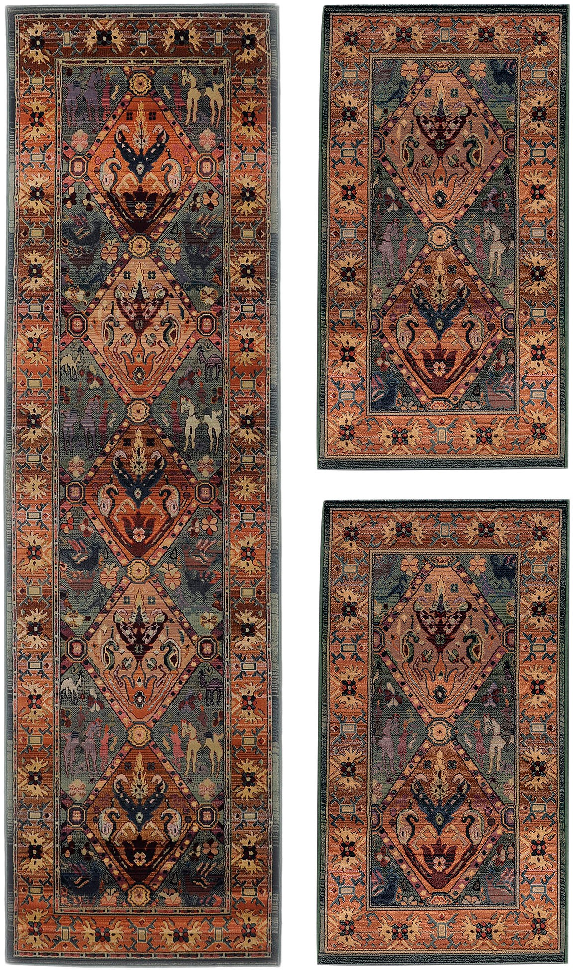 Image of THEKO Bettumrandung »Leonie«, (3 tlg.), Bettvorleger, Läufer-Set für das Schlafzimmer, gewebt, Orient-Optik bei Ackermann Versand Schweiz