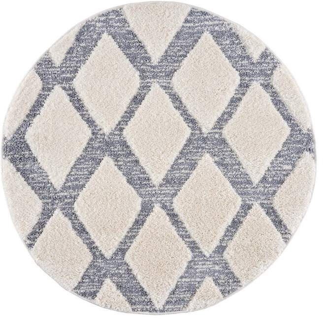 Carpet City Hochflor-Teppich »Focus 4497«, rund, 20 mm Höhe, Boho-Teppich, Hochtief-Muster/ 3D-Effekt, für Wohnzimmer, Schlafzimmer