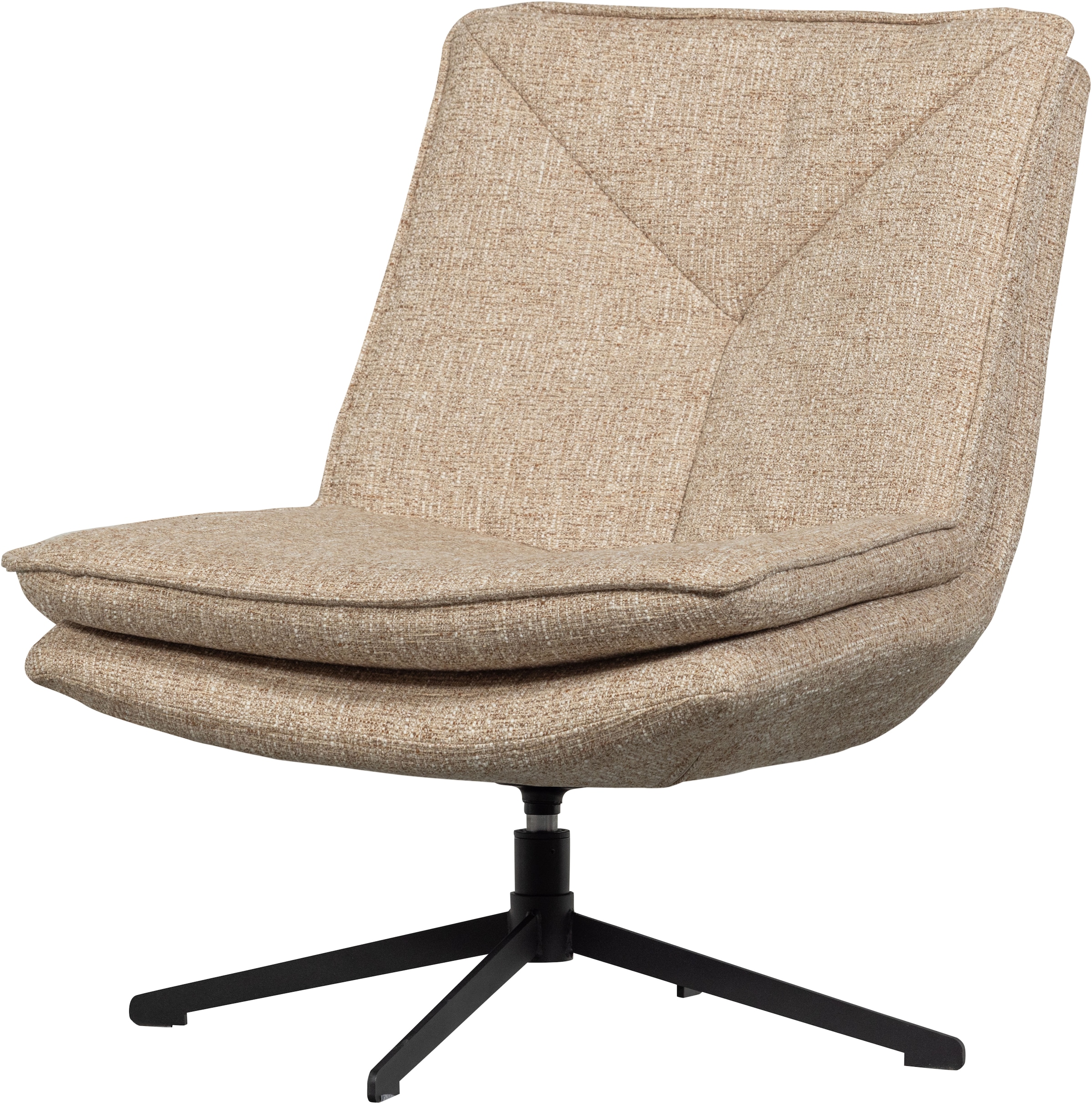 WOOOD Fauteuil pivotant »Milaro mit Fling-Melange-Bezug und Drehmechanismus B75 x T94 x H88 cm« capacité de charge 120 kg, haute résistance à l'usure, hauteur d'assise moyenne