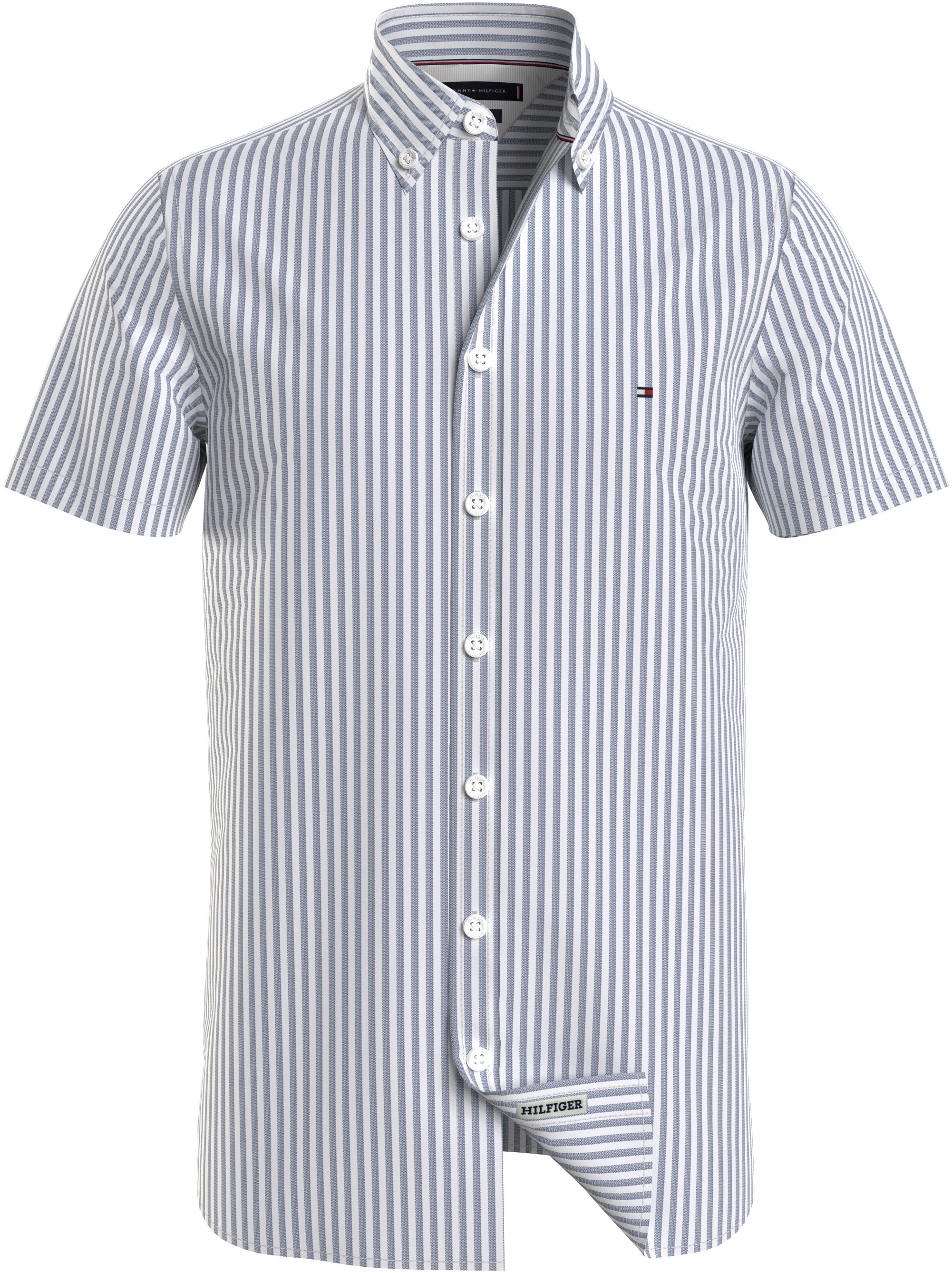 Tommy Hilfiger Kurzarmhemd »W-CO/LI CLASSIC STP RF SHIRT«, fein gestreift