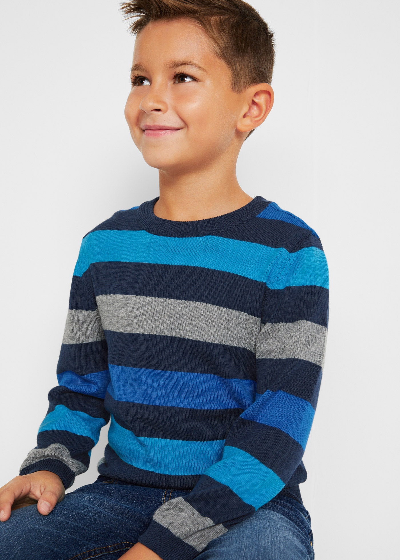 bonprix Strickpullover »Feinstrickpullover aus reiner Baumwolle« Feinstrickpullover aus reiner Baumwolle