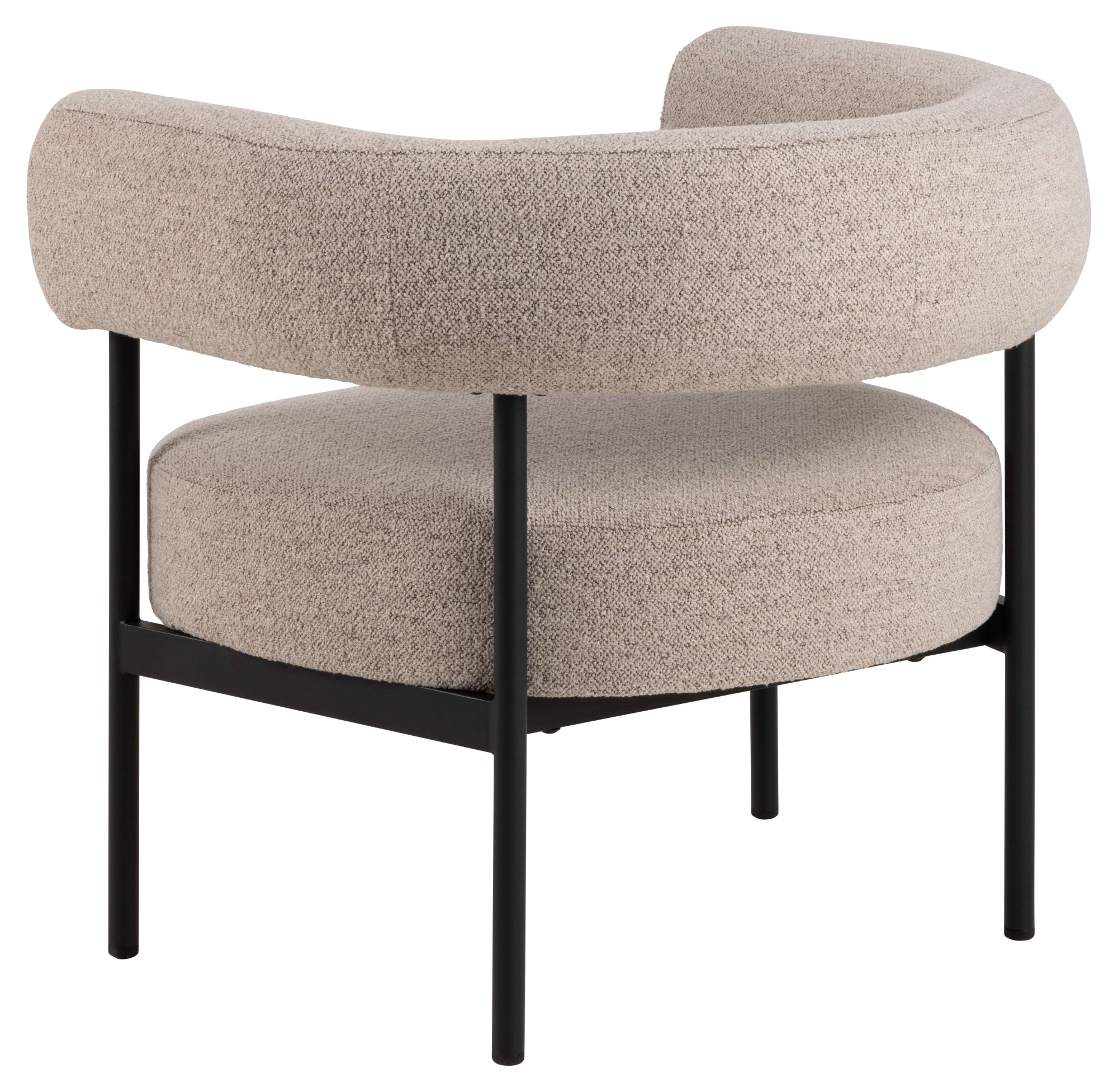 ACTONA GROUP Loungesessel »Oakfield, Polstersessel, Relaxsessel, mit Armlehnen, Hoher Komfort« Modern, Beiger Stoff, Schwarze Stel, Taschenfedern, Sitzhöhe: 43,5 cm