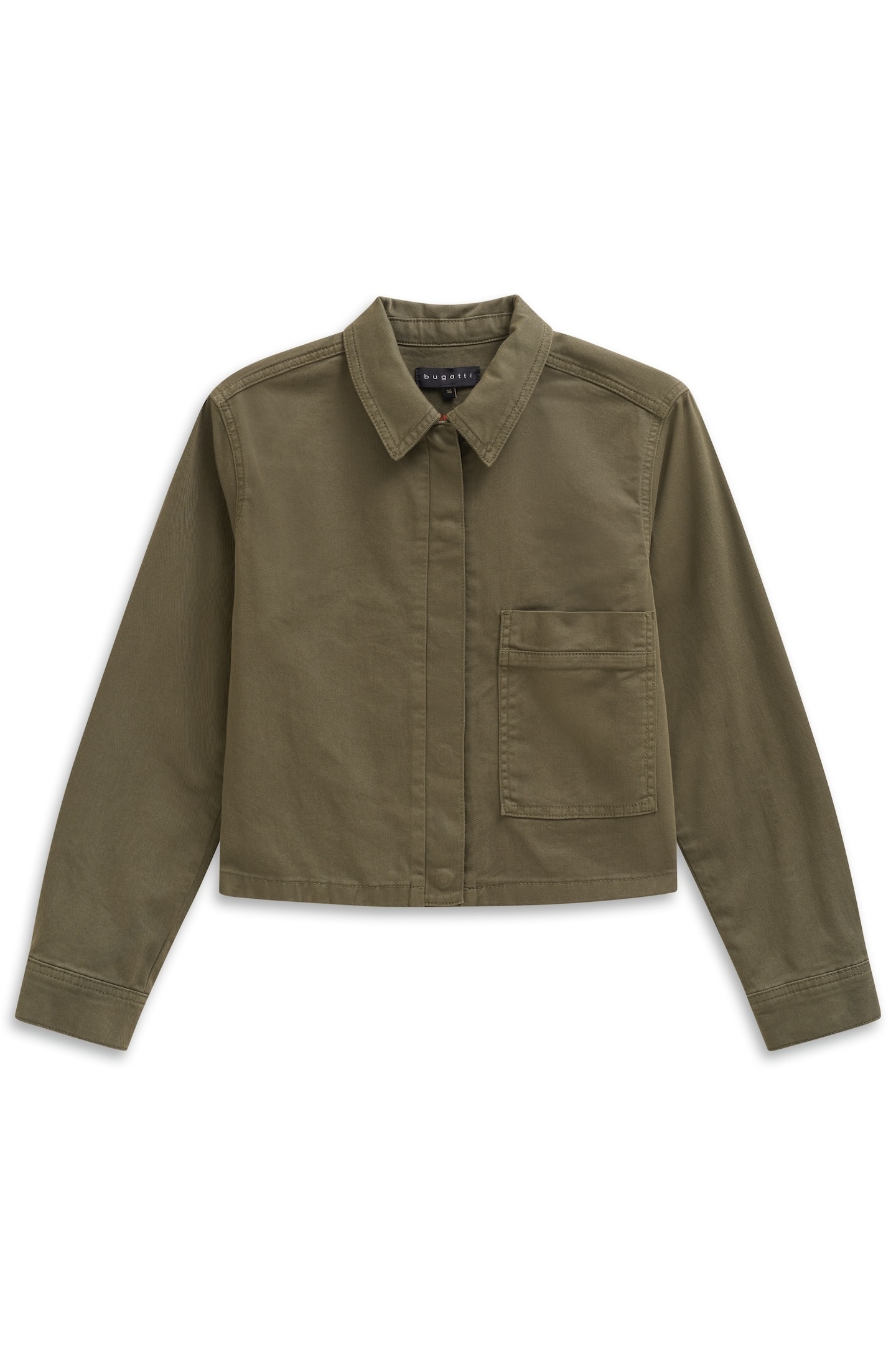 bugatti Jeansjacke »Hemdkragen« mit verdeckter Knopfleiste