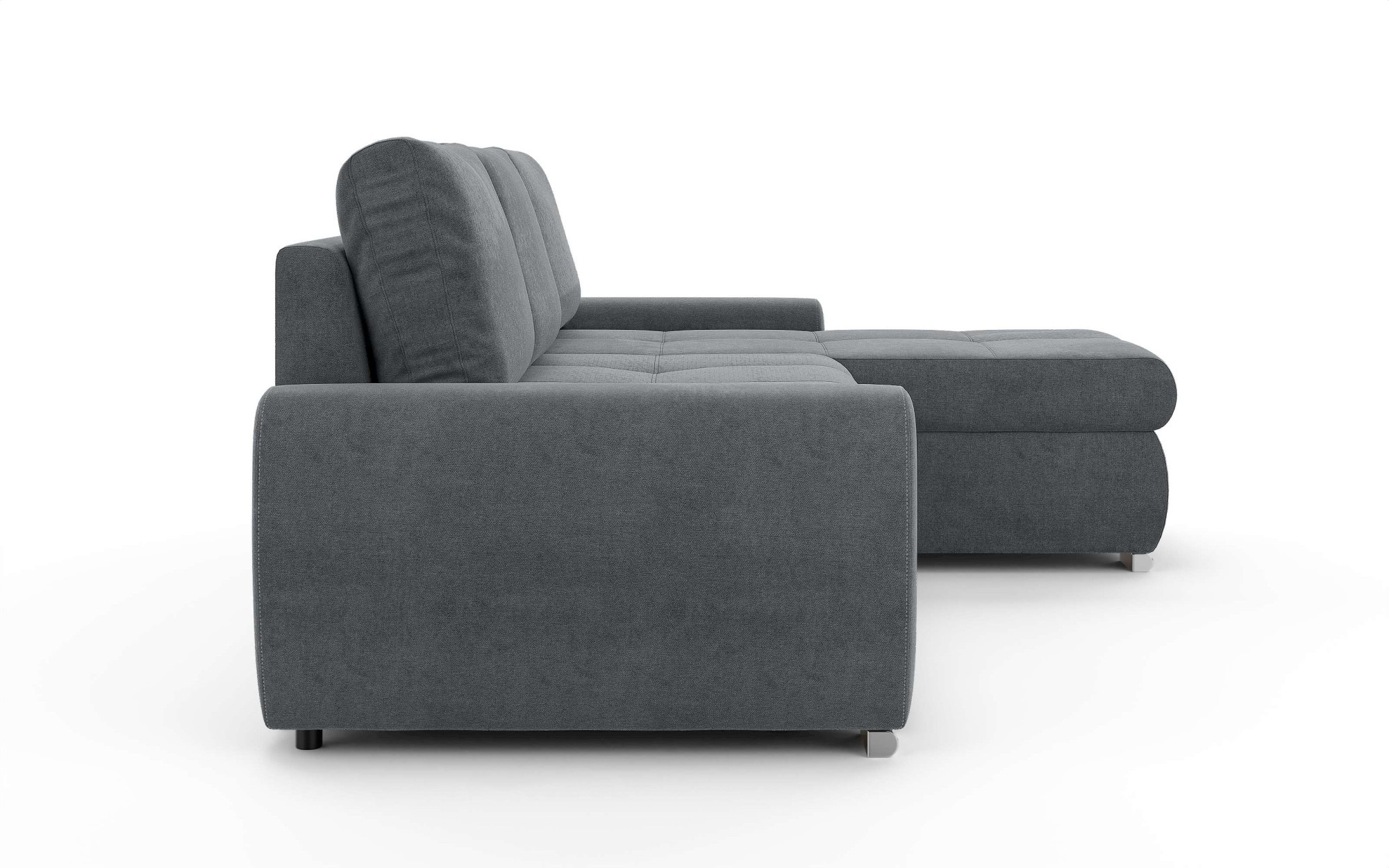 INOSIGN Ecksofa »HAVERHILL Schlafsofa mit Bettkasten, Masse B/H/T: 237/89/166 cm«, L-Form mit Recamiere links oder rechts bestellbar, Wellenunterfederung