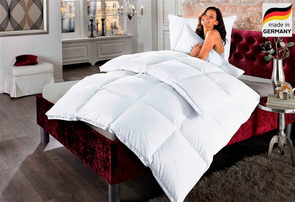 Image of GOODproduct Daunenbettdecke "Köniz, Bettdecke 135x200 cm, 155x220 cm und weitere Grössen" extrawarm Füllung 60Daunen40Federn 1 Stk. tlg. Bettdecken, Sommer, Winter, Decke ist Made in Green zertifiziert