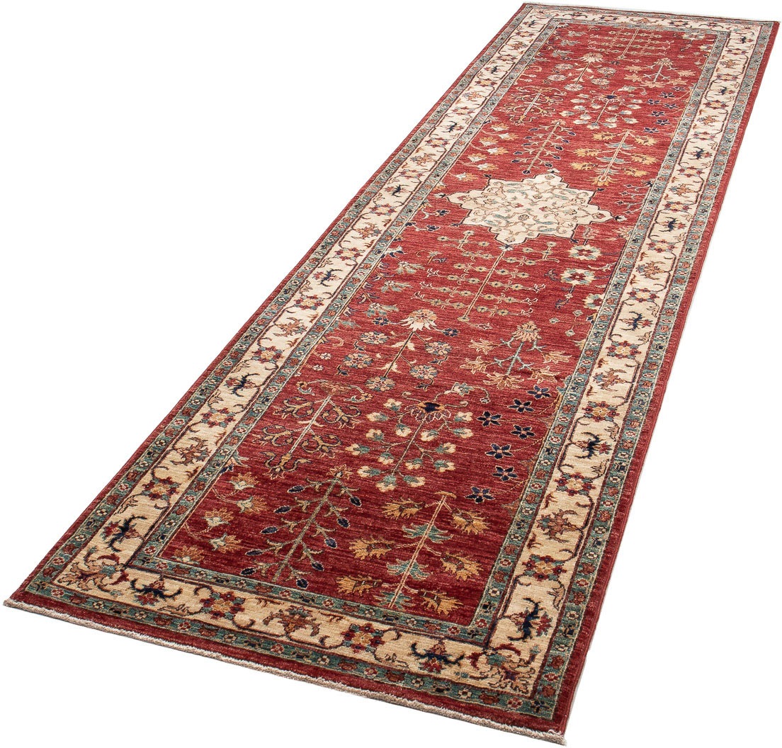 Image of morgenland Orientteppich »Ziegler - 297 x 80 cm - dunkelrot«, rechteckig, 6 mm Höhe, Wohnzimmer, Handgeknüpft, Einzelstück mit Zertifikat bei Ackermann Versand Schweiz