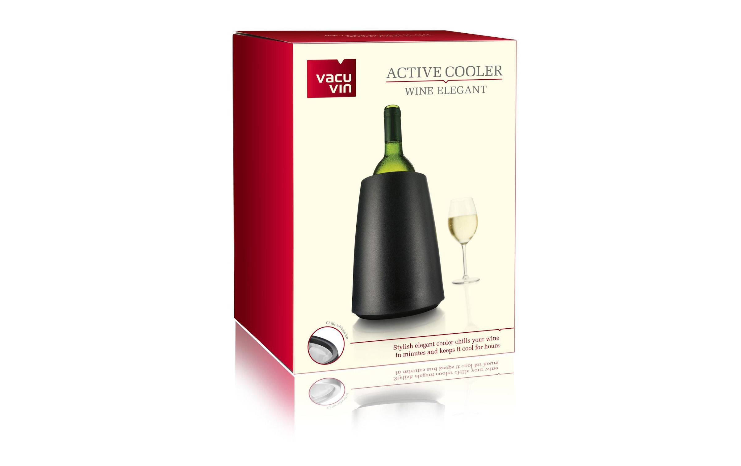 VACUVIN Wein- und Sektkühler »Elegant Schwarz«, geeignet für Flaschen a 0.7 bis 1 Liter