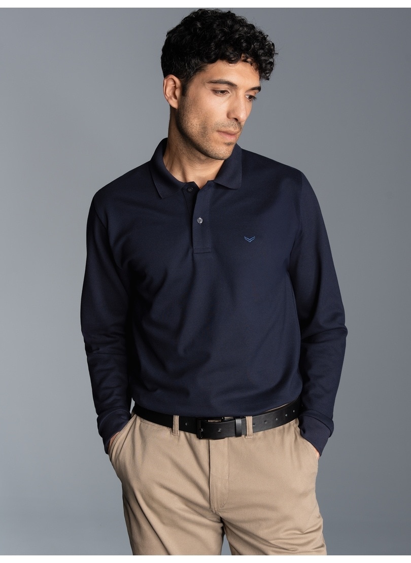 Image of Trigema Poloshirt "TRIGEMA Langarm Poloshirt mit Armbündchen" 1 Stk.