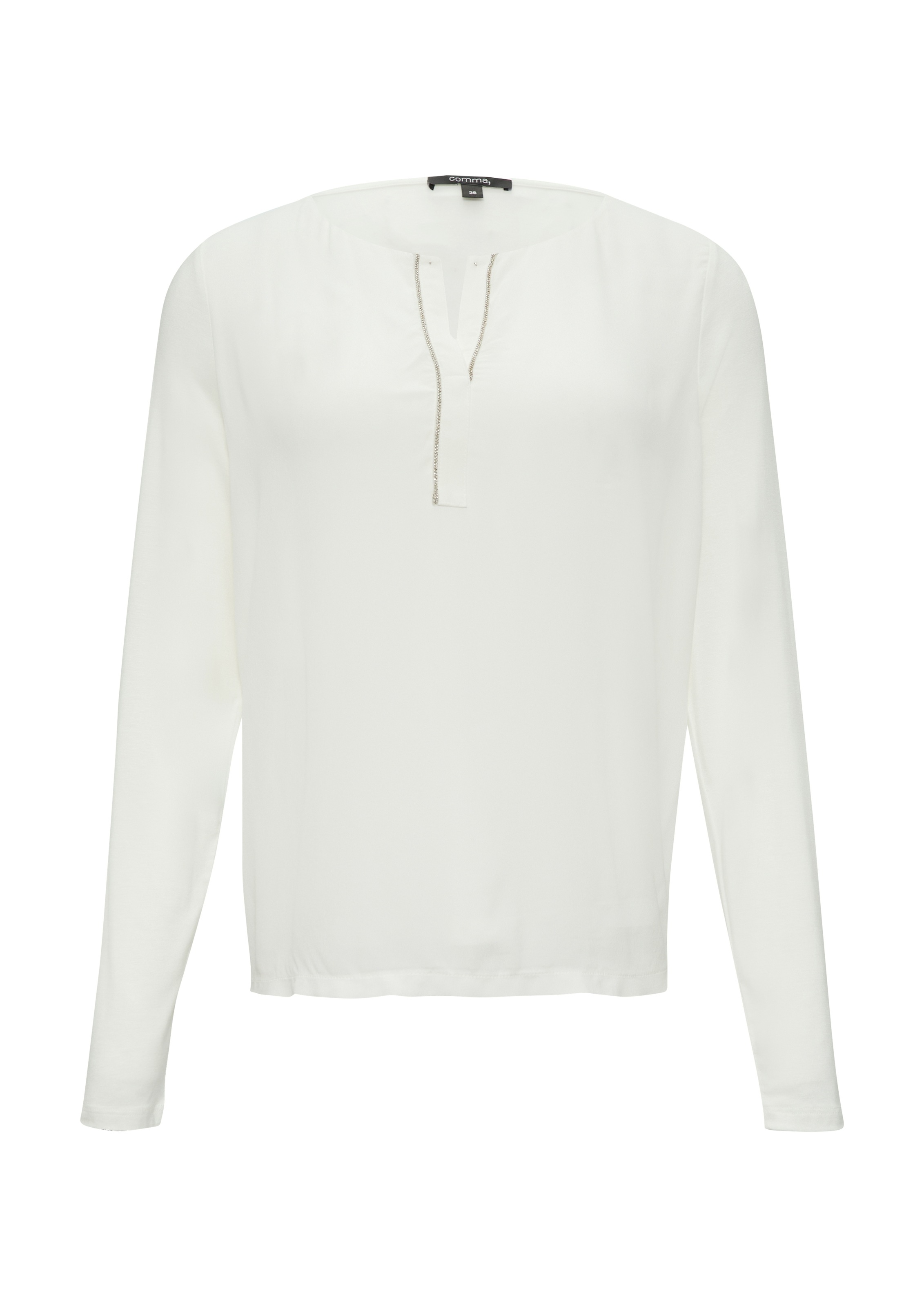 Comma Langarmshirt, mit Ziersteinen