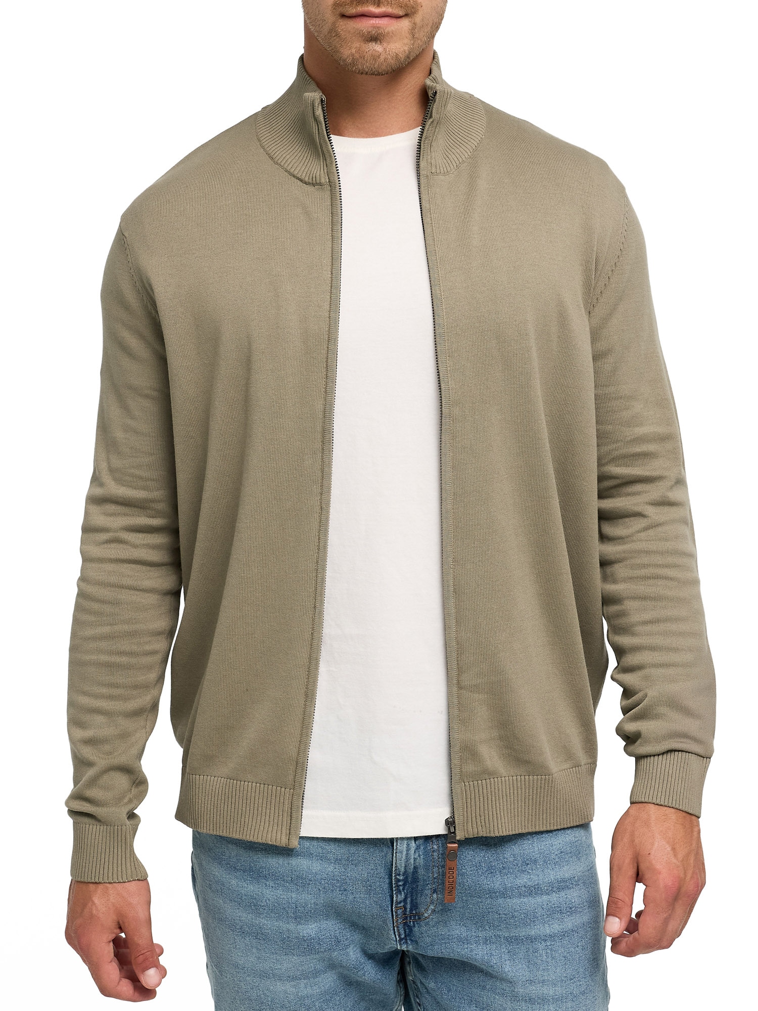 Indicode Veste en tricot »INArkmill cardigan« coton, coupe régulière