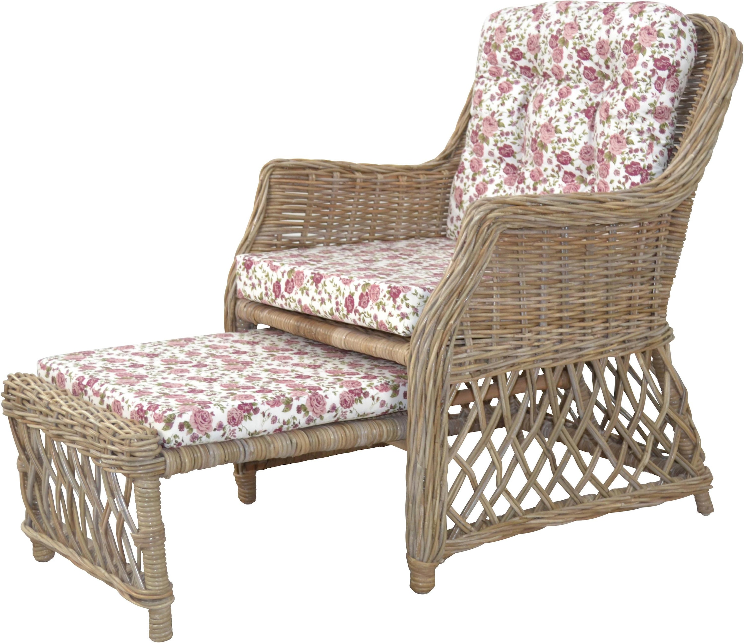 Home affaire Rattanstuhl, Handarbeit, Masse (B/T/H): (67/75/91)