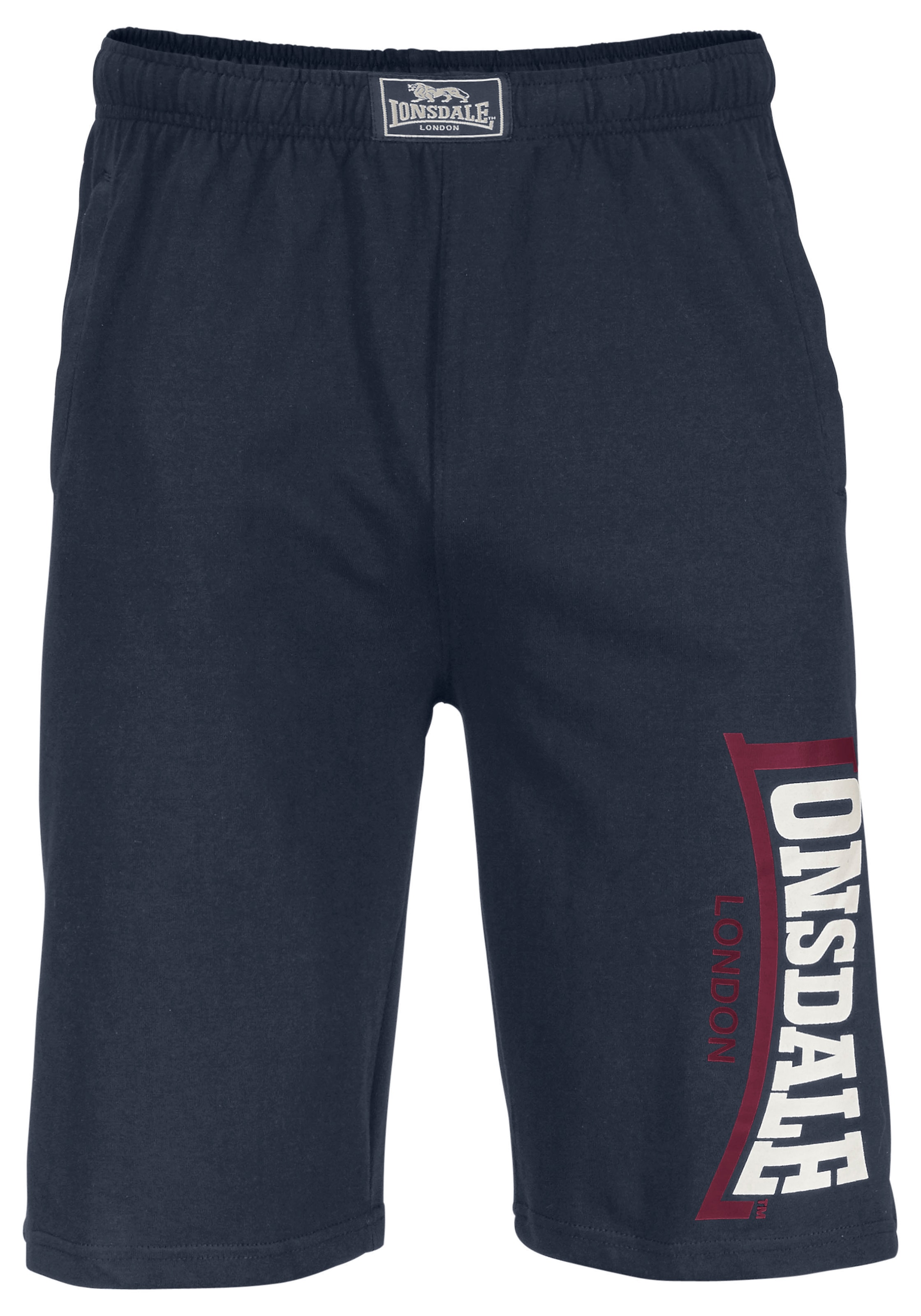 Lonsdale Sweatshorts »LOGO JAM«  avec poches latérales fendues, en coton, coupe confortable