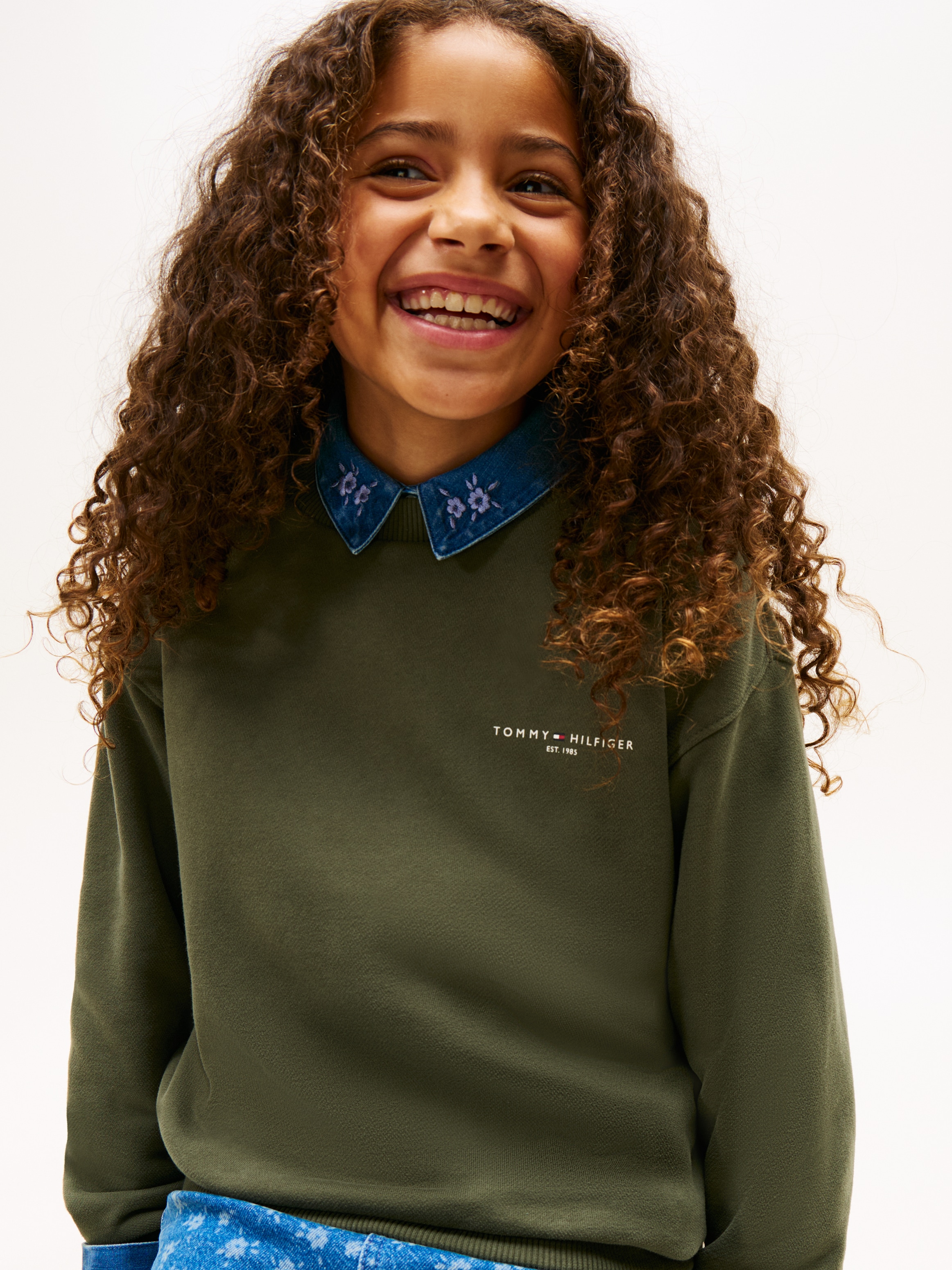 Tommy Hilfiger Sweatshirt »MINI CORP C-NECK« Kinder bis 16 Jahre, für Jungen und Mädchen, regular fit