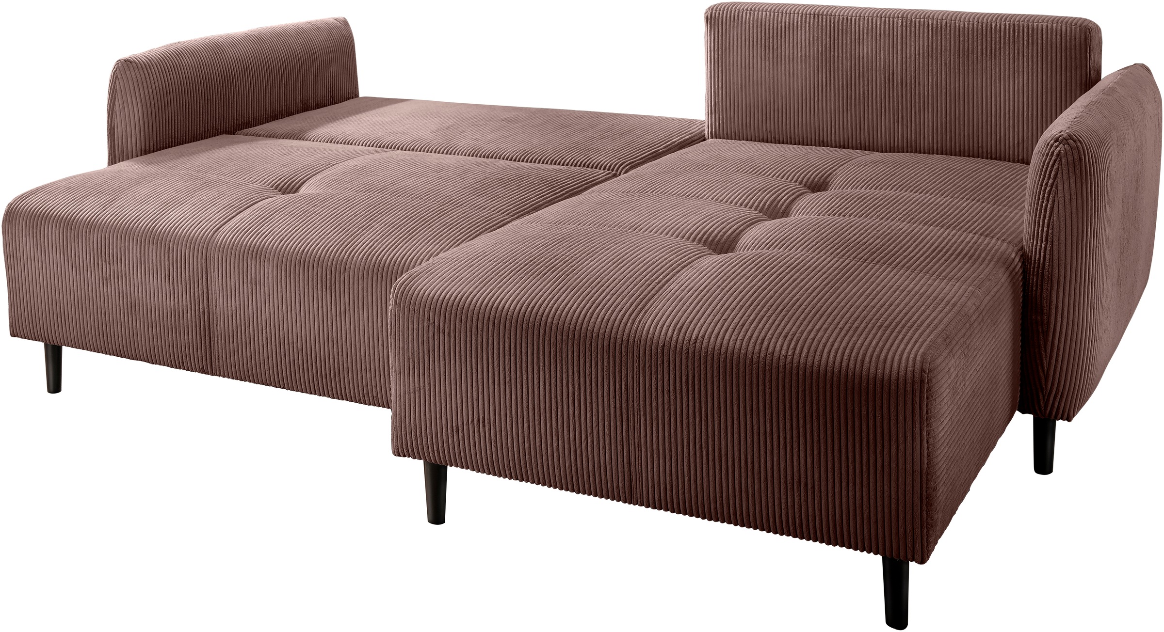 INOSIGN Ecksofa »Mara, L-Form, aktueller Cord Bezug und tolle Farben, schmale Armlehnen«, whlw. mit Bettfunktion,Recamiere links/rechts montierbar, Breite 238cm