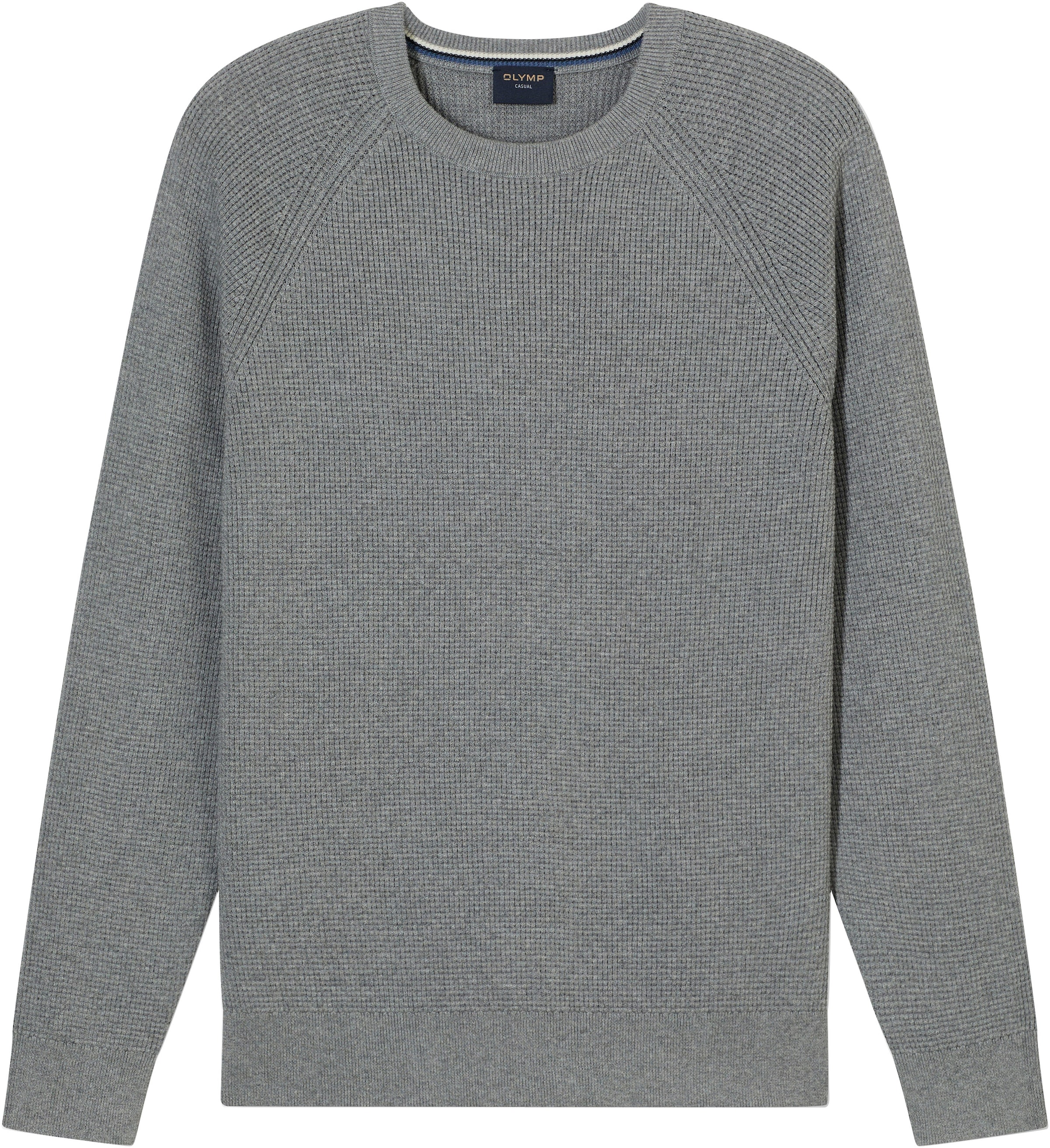 OLYMP Pull à col rond »Waffle Structure« Rundhals, casual, unifarben, regular fit