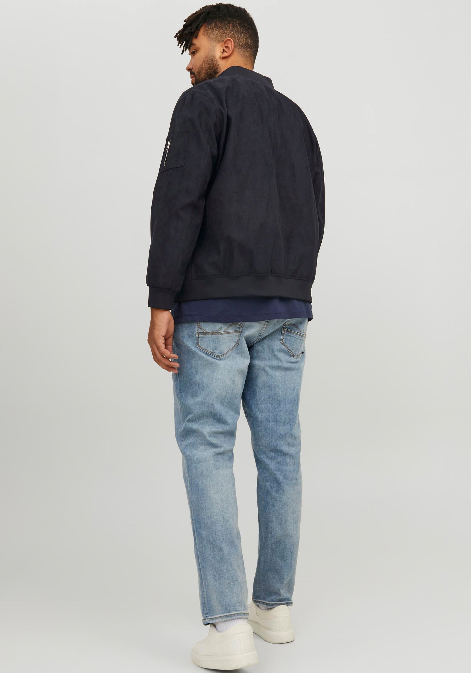 Jack & Jones PlusSize Blouson »JJEROCKY FAUX SUEDE BOMBER PLS«