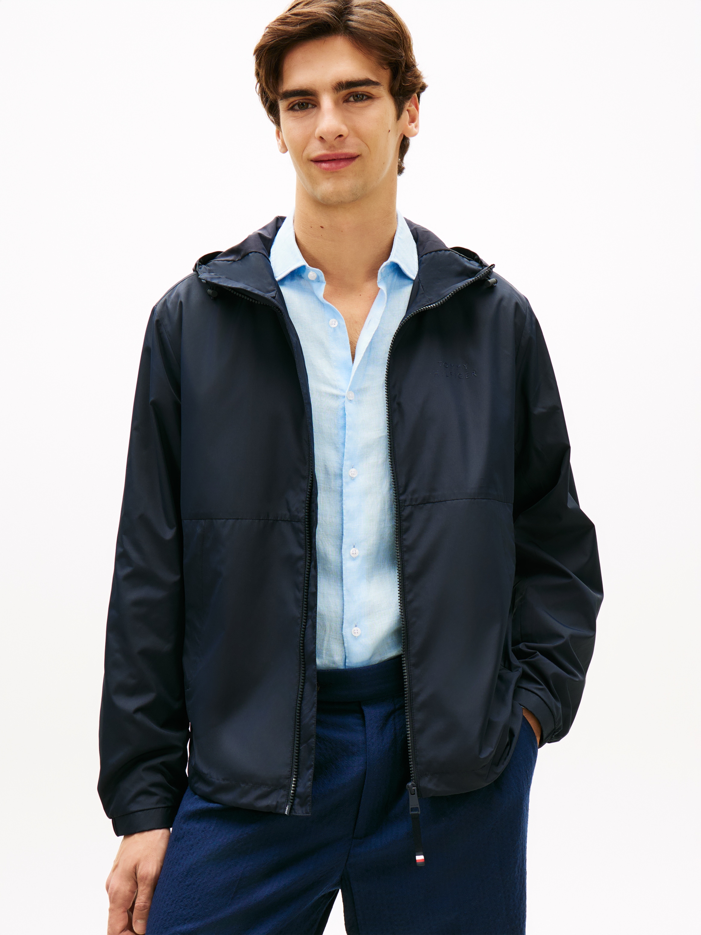 Image of Tommy Hilfiger Allwetterjacke "BRANDED HOODED" mit Kapuze Windjacke Fahrradjacke Packable Regular fit mit Kapuze