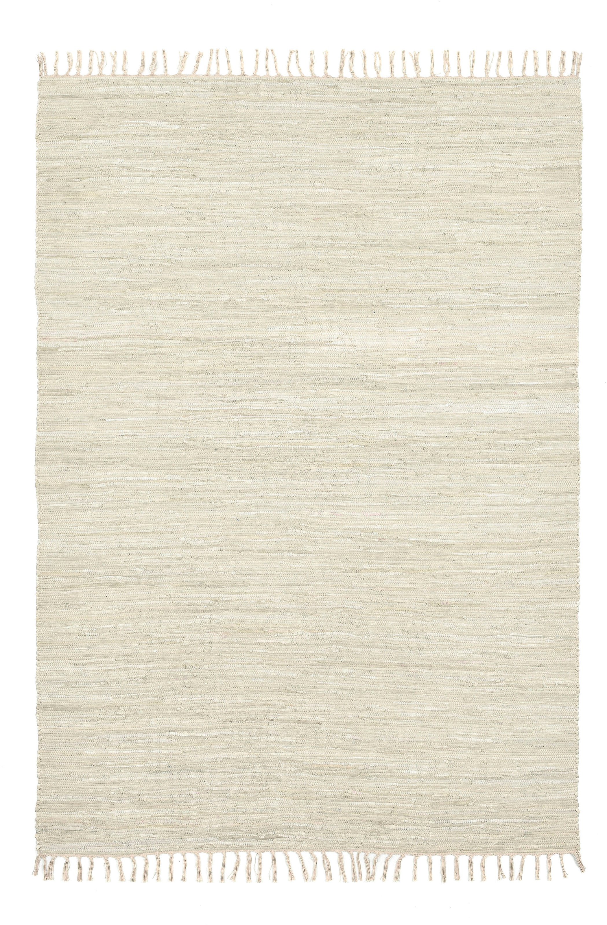 ♕ THEKO Teppich »Happy Cotton«, handgewebt, Fransen Handweb mit Teppich, versandkostenfrei auf Baumwolle, rechteckig, Flachgewebe, reine