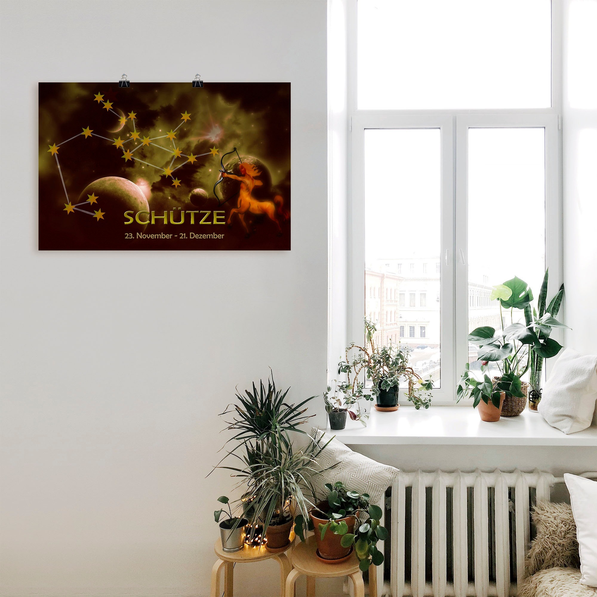 Artland Wandbild »Sternzeichen - Schütze«, Bilder von Sternzeichen, (1 St.), als Alubild, Outdoorbild, Poster in verschied. Grössen