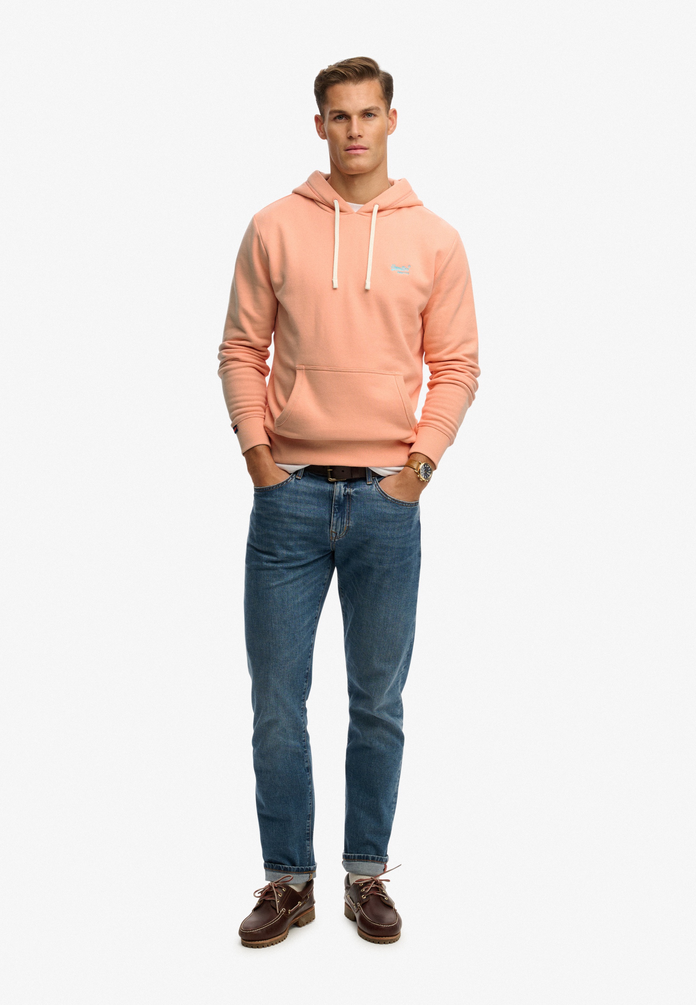 Superdry Sweat à capuche »Essential Logo Classic Hood«, mélange de coton, coupe ample
