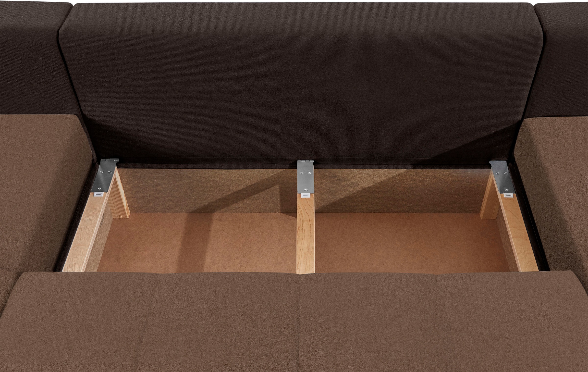 COLLECTION AB Paysage de salon »Josy XXL U-Form, B: 333 cm, mit 2 Recamieren 77 & 97 cm« mit Bettfunktion, Bettkasten & 2 Zierkissen, Federkern