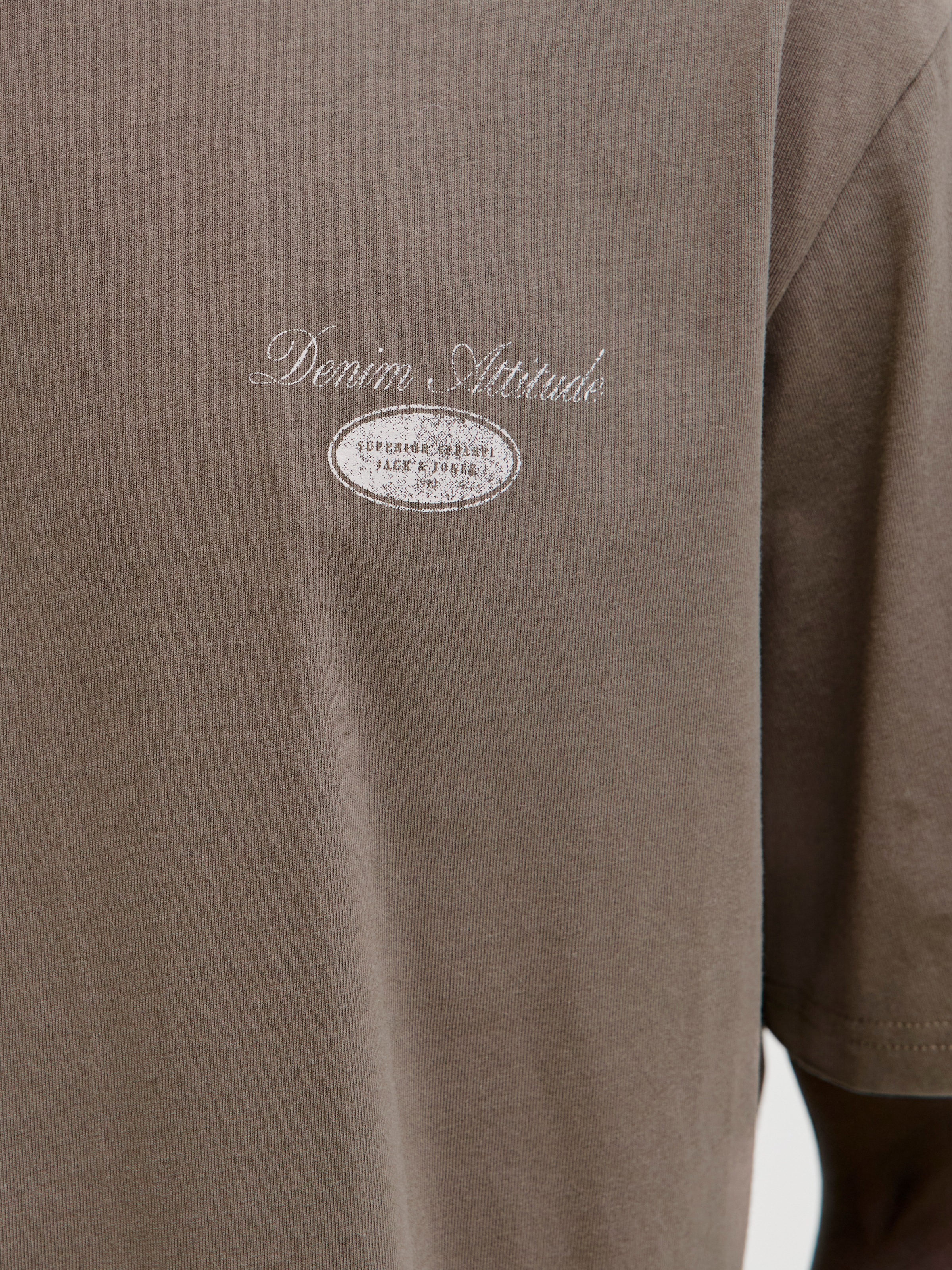 Jack & Jones Shirt à col rond »JJEDOVER GRAPHIC TEE SS CREW NECK SN« Baumwolle, relaxed fit