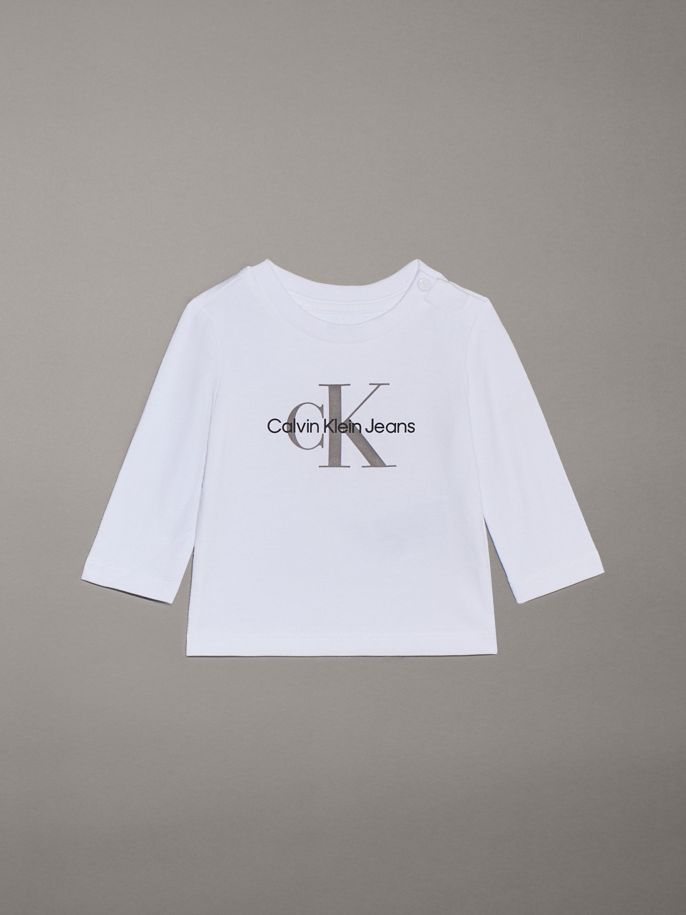 Calvin Klein Jeans Langarmshirt »MONOGRAM LS T-SHIRT«, für Babys bis 2 Jahre, mit grossem Druck