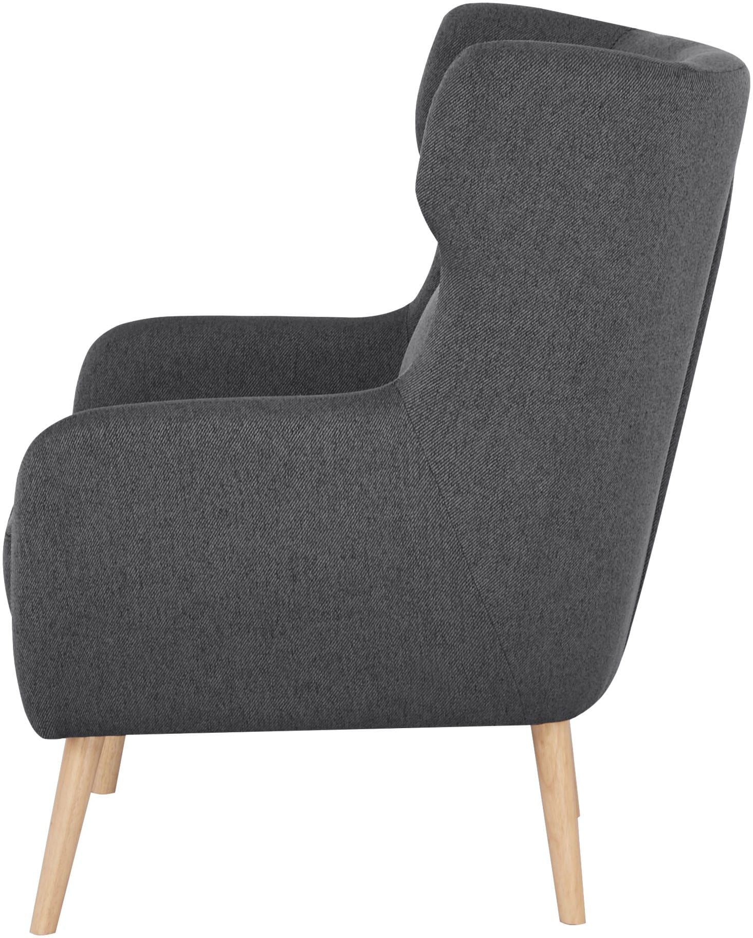 Home affaire Ohrensessel »Yamuna«, mit Sitzpolsterung, Gestell und Füsse aus Massivholz, Sitzhöhe 47 cm