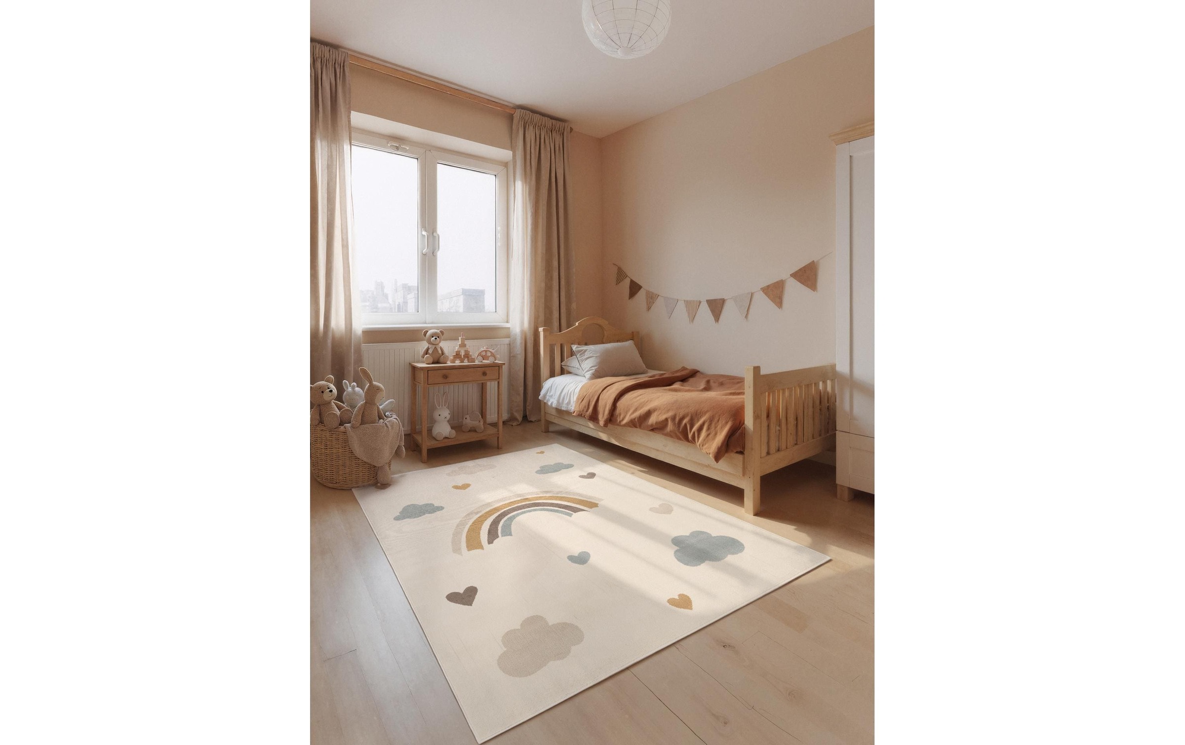 HANSE Home Kinderteppich »Skyla« rechteckig 10 mm Höhe Pflegeleicht, Weich, Kinderzimmer, Spielteppich, Spielunterlage