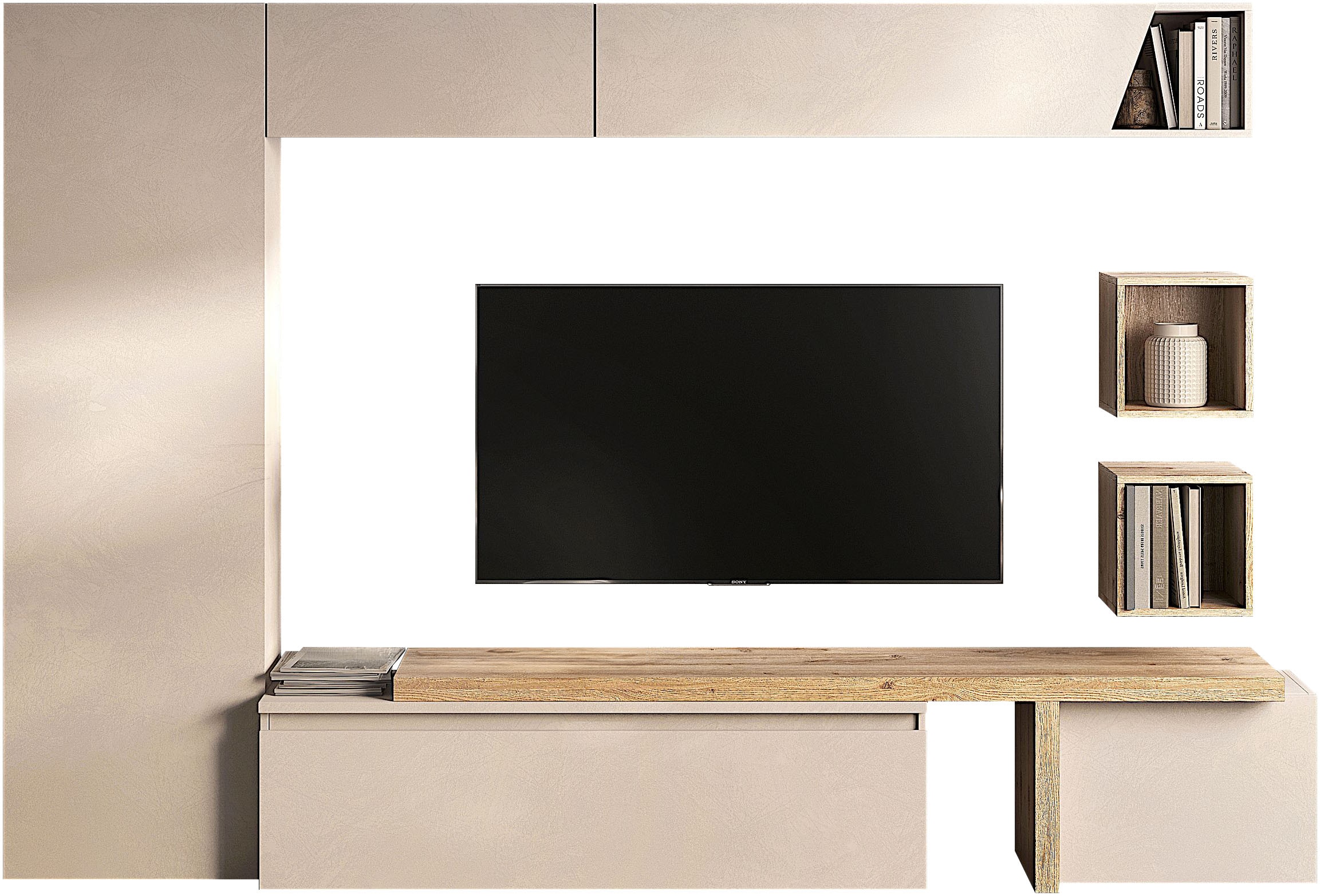 Image of Home affaire Wohnwand "Infinity, 7tlg. Breite 300 cm, moderne Mediawand" 7 Stk. tlg.