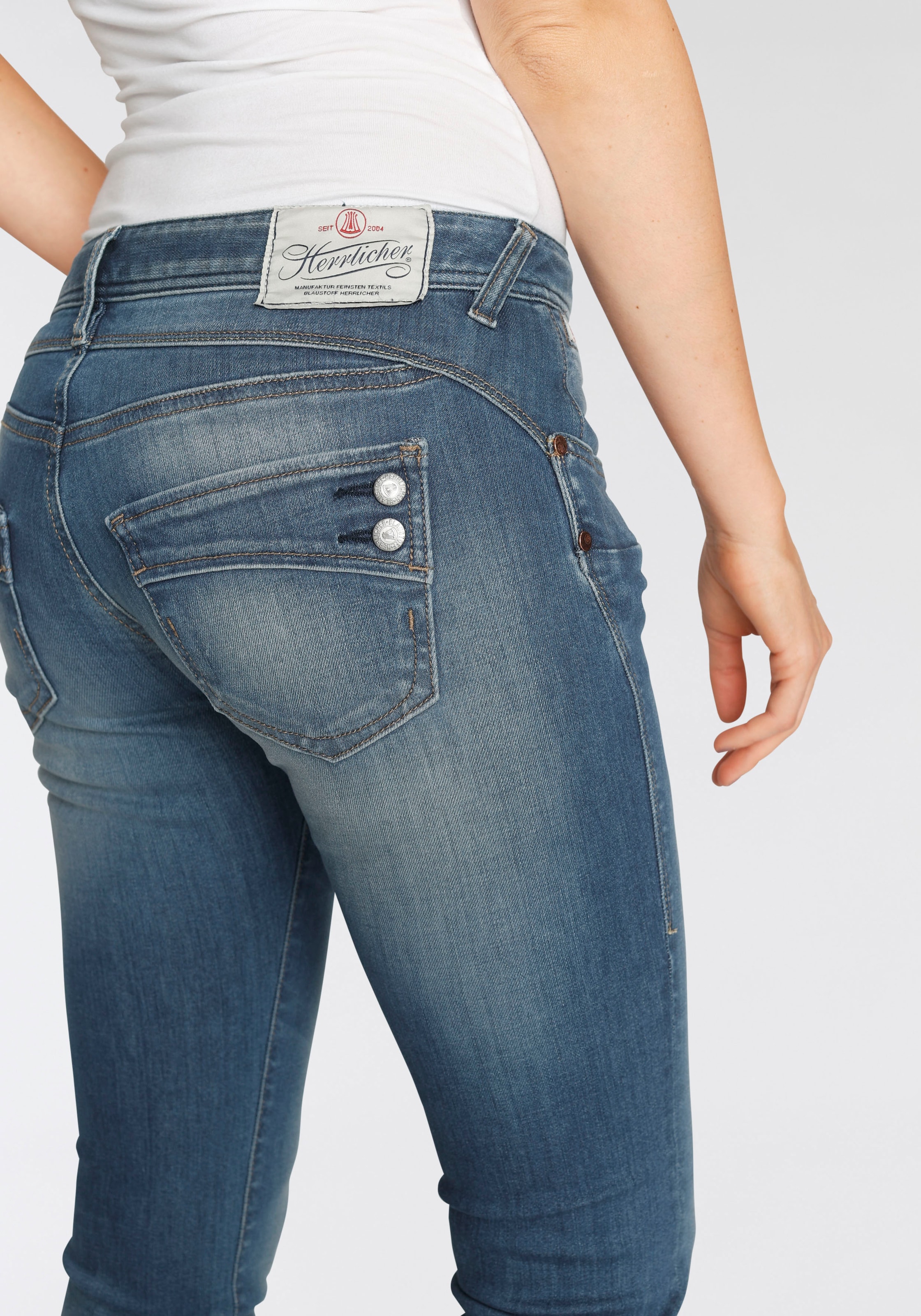 »PIPER Kitotex sur Slim-fit-Jeans dank Herrlicher SLIM Découvrir ORGANIC«, Technology umweltfreundlich