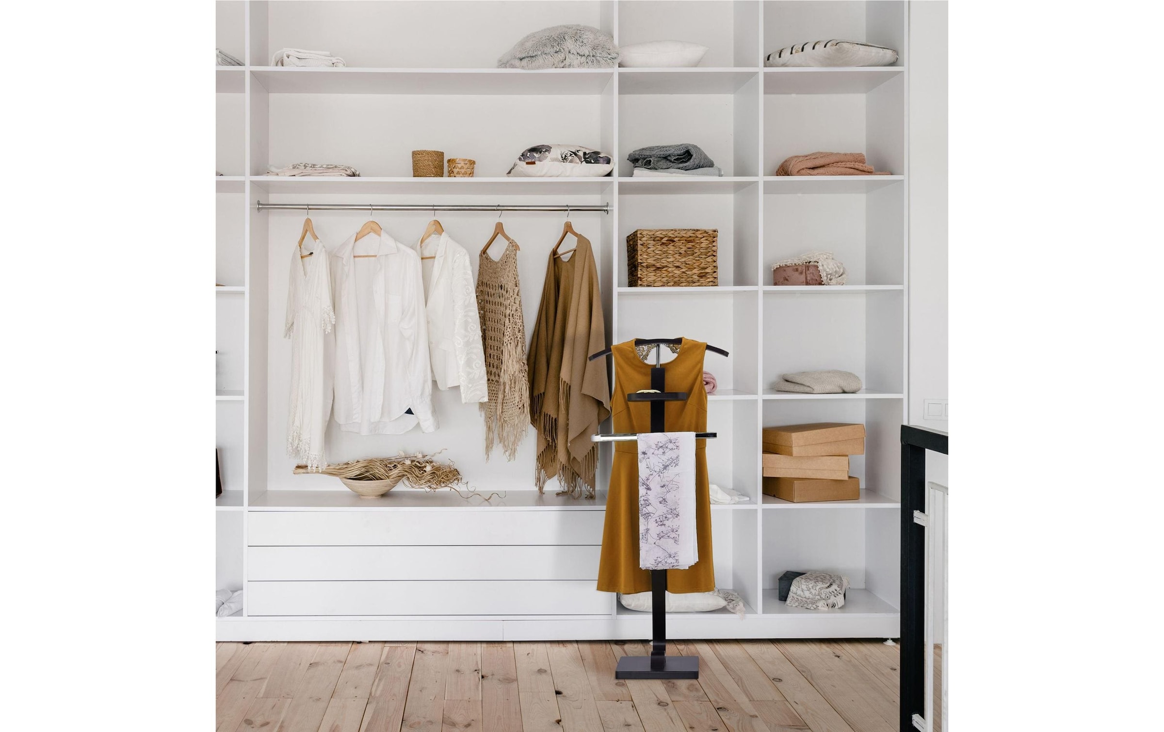 relaxdays Garderobenständer »Schwarz-Silber«