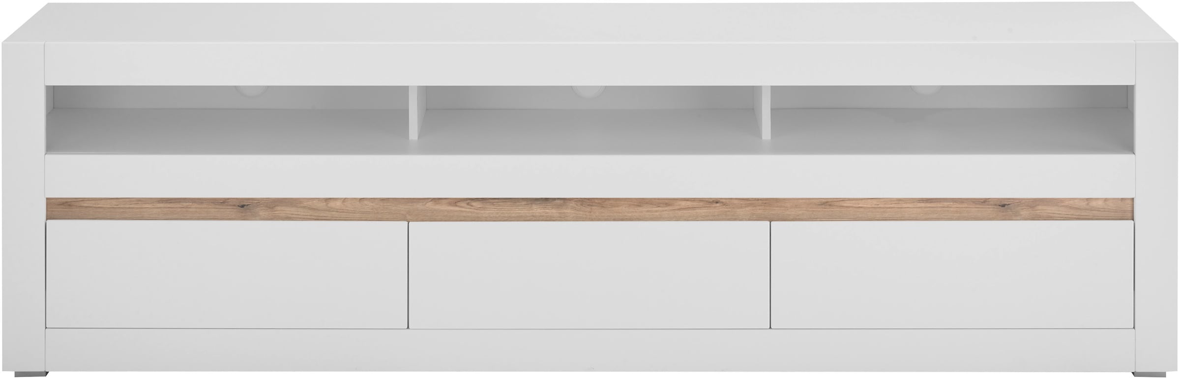 INOSIGN Lowboard »Chester, moderner TV-Unterschrank, Kommode mit Stauraum, Weiss Matt«, (1 St.), austauschbare Blende in Griffleiste, zeitloses Design, 217 cm breit