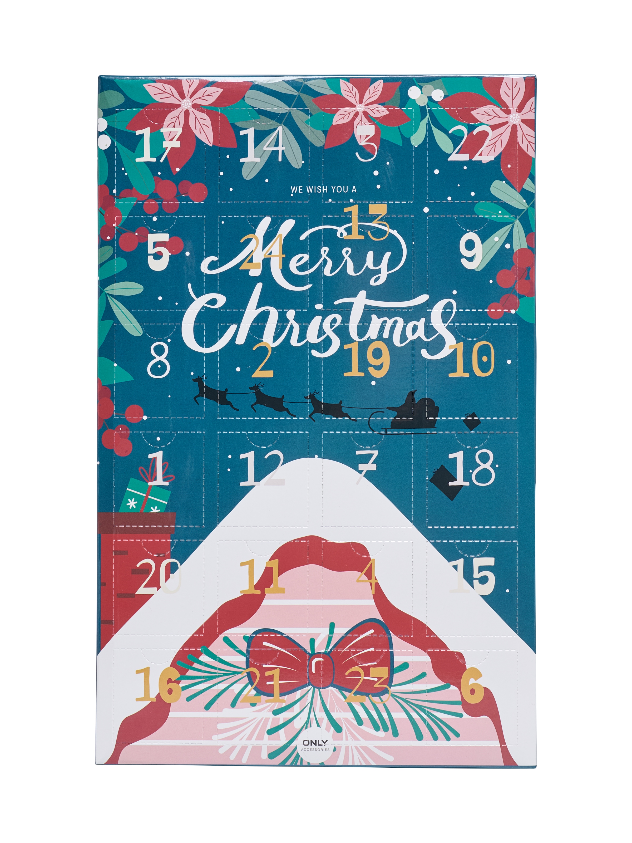 Image of ONLY Freizeitsocken "ONL24 MULTI XMAS SOCK Adventskalender" Packung, 24 Stk. tlg. 24 Paar Socken mit Weihnachtsmotiven, Baumwollmischung