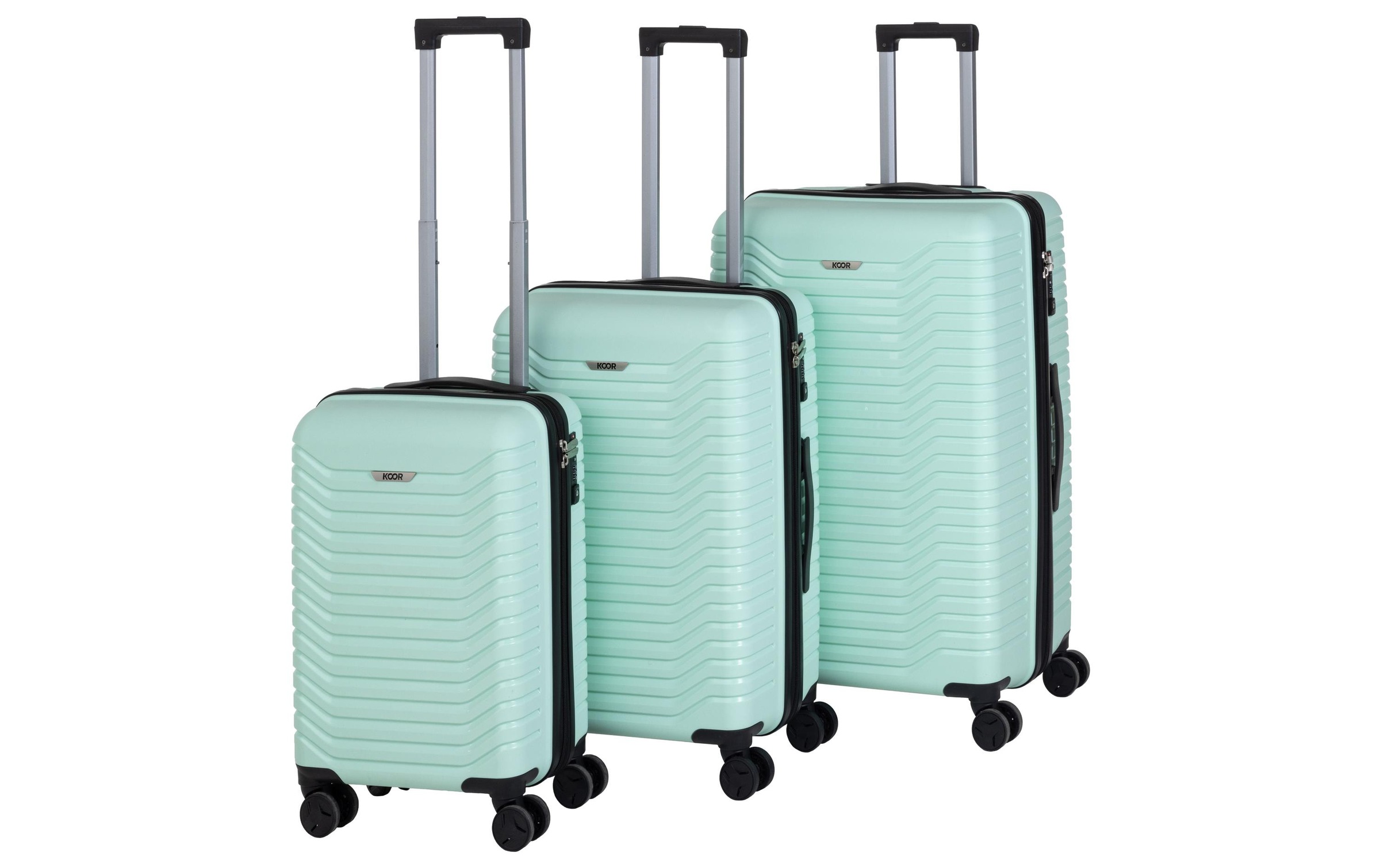 Image of KOOR Koffer "Manila 3-teilig, Mint" 40 l 4 Rollen
