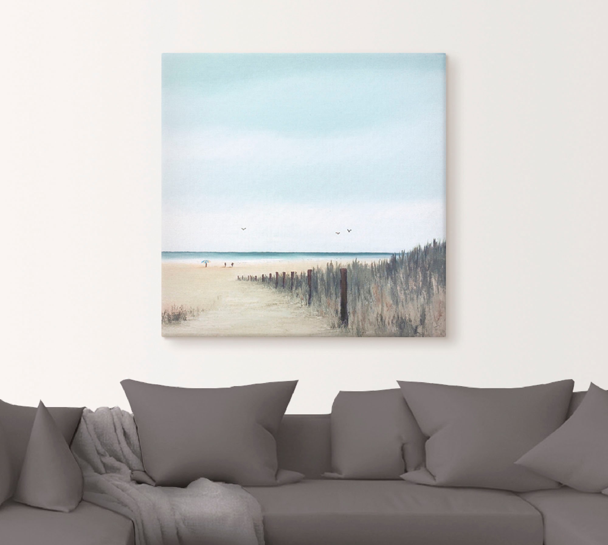 Artland Tableau sur toile »Sonniger Morgen I« 1 cuis tlg. auf Holzrahmen gespannt