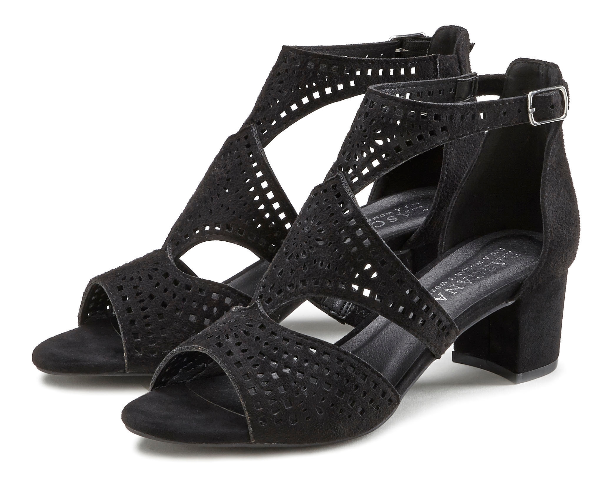 Image of LASCANA Riemchensandalette "Sommerschuh, offener Schuh, Sandalette, Sandale," mit Blockabsatz VEGAN