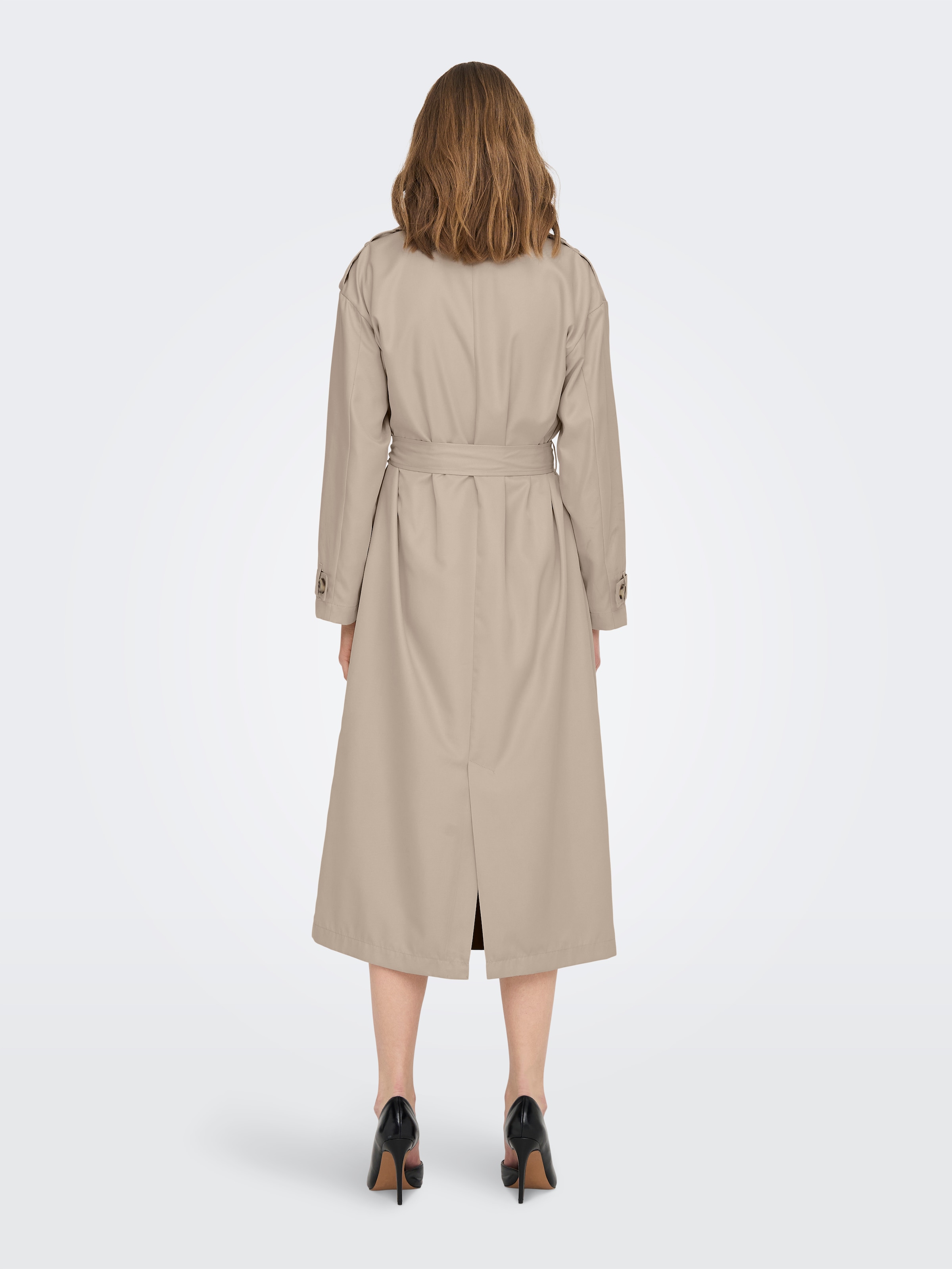 ONLY Trenchcoat »ONLLINE X-LONG TRENCHCOAT OTW NOOS« mit Bindegürtel an der Taille - 2 Seitentaschen