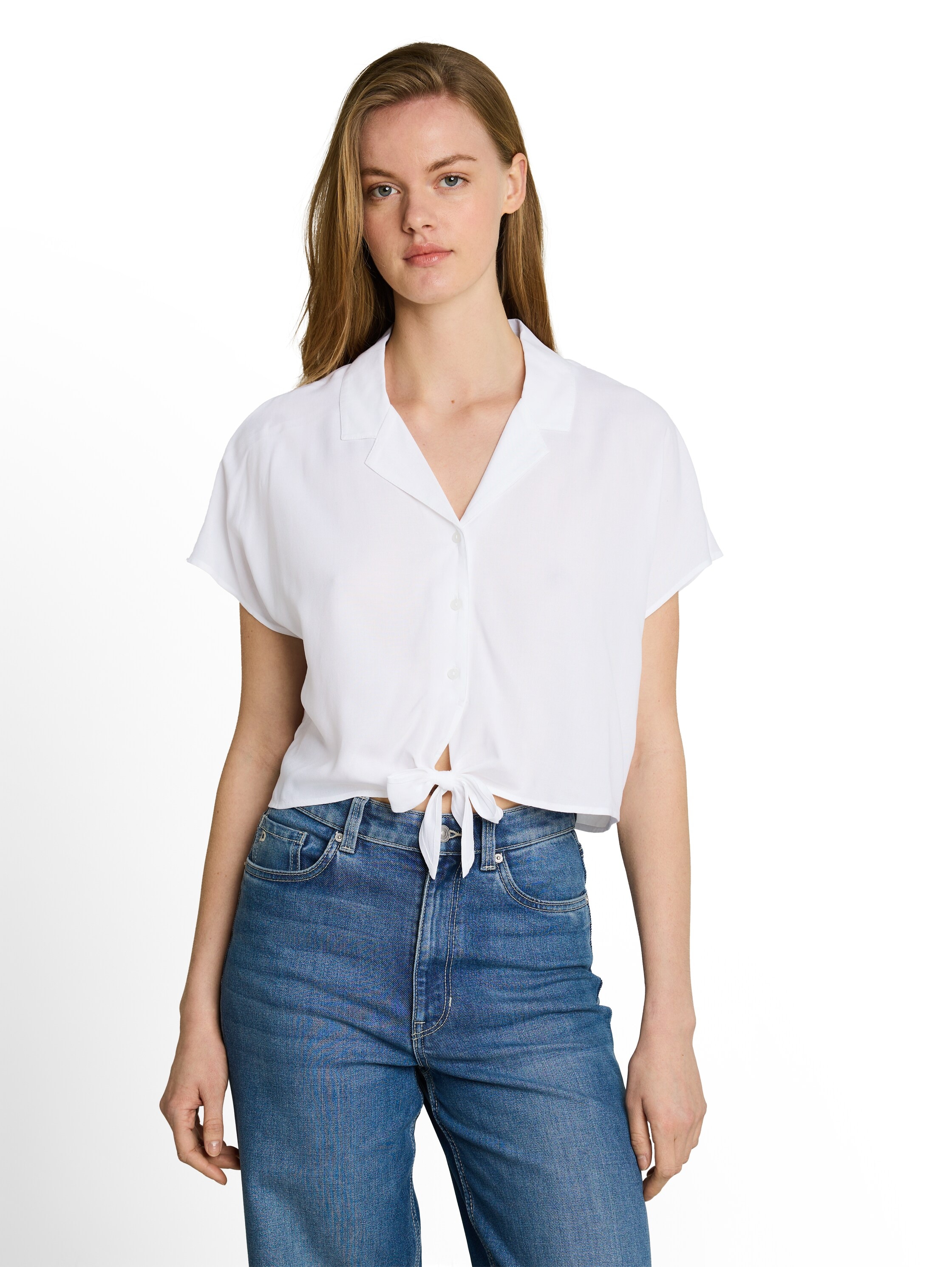 Image of TOM TAILOR Denim Shirtbluse mit Knotendetail
