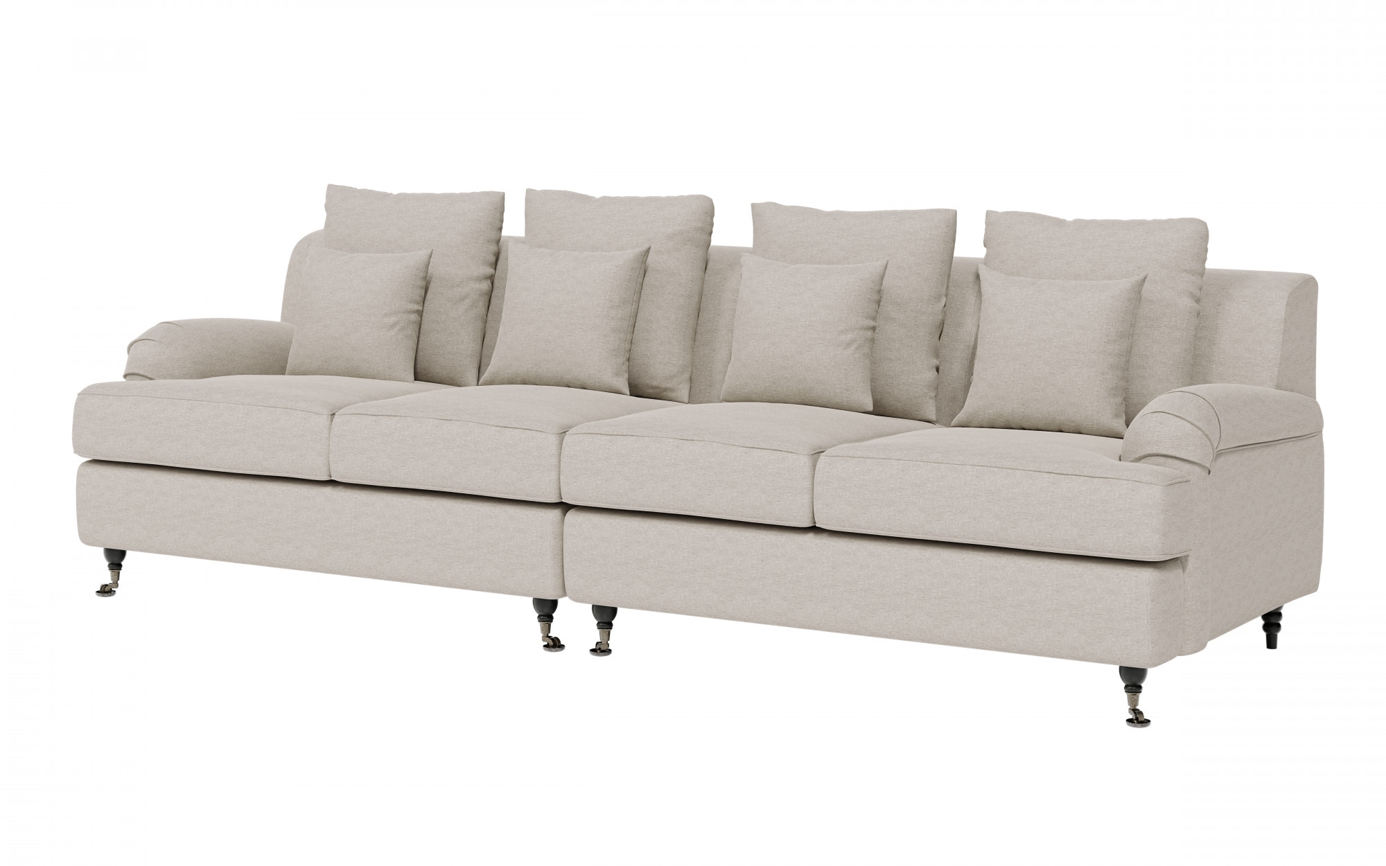 Guido Maria Kretschmer Home&Living Big-Sofa »NORIN«, zwei Fussarten: vorne - Rollen, hinten - Holzfüsse