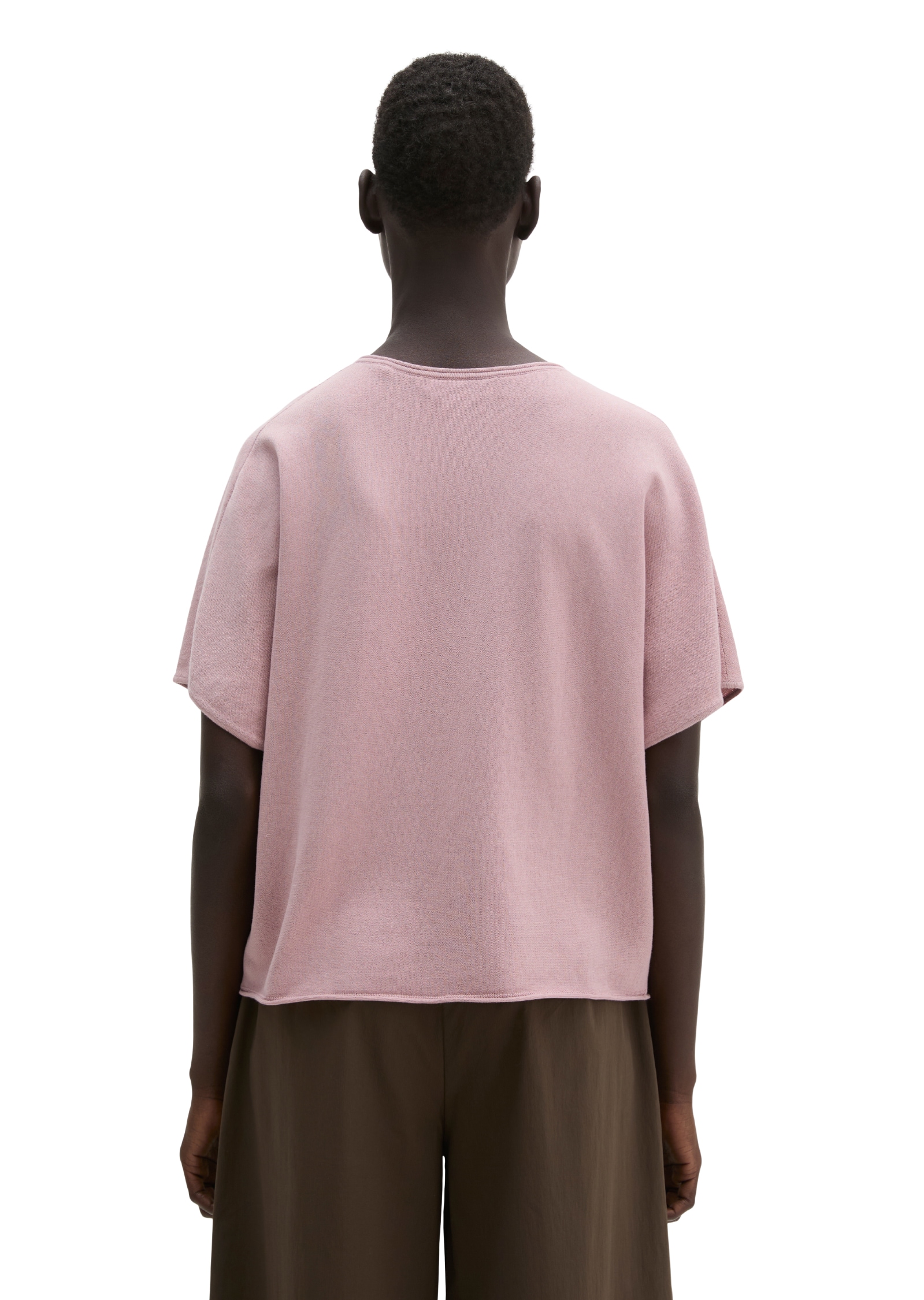 Marc O'Polo Kurzarmpullover loose aus reinem Baumwollgarn