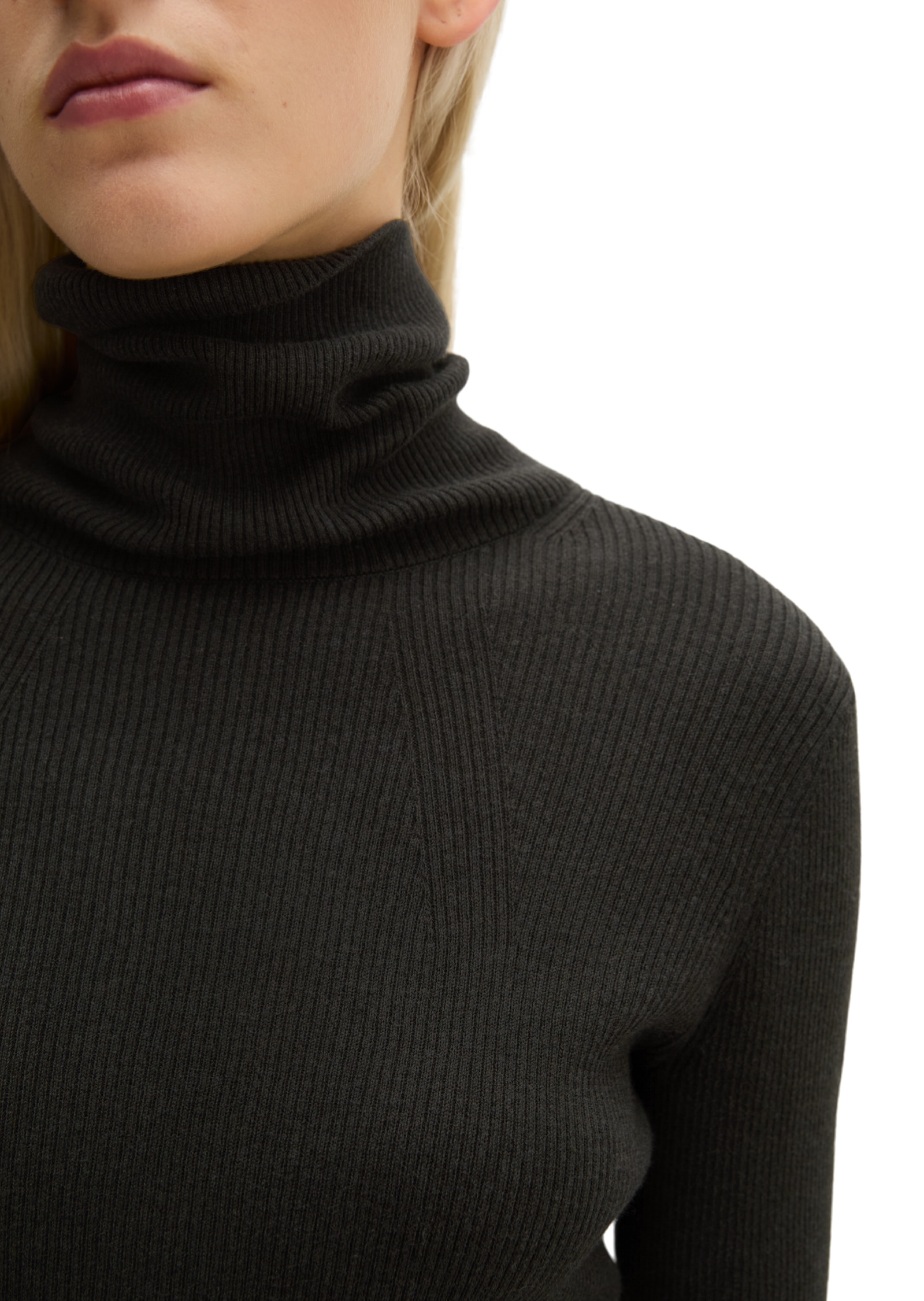 Marc O'Polo Pull à col roulé slim en coton bio