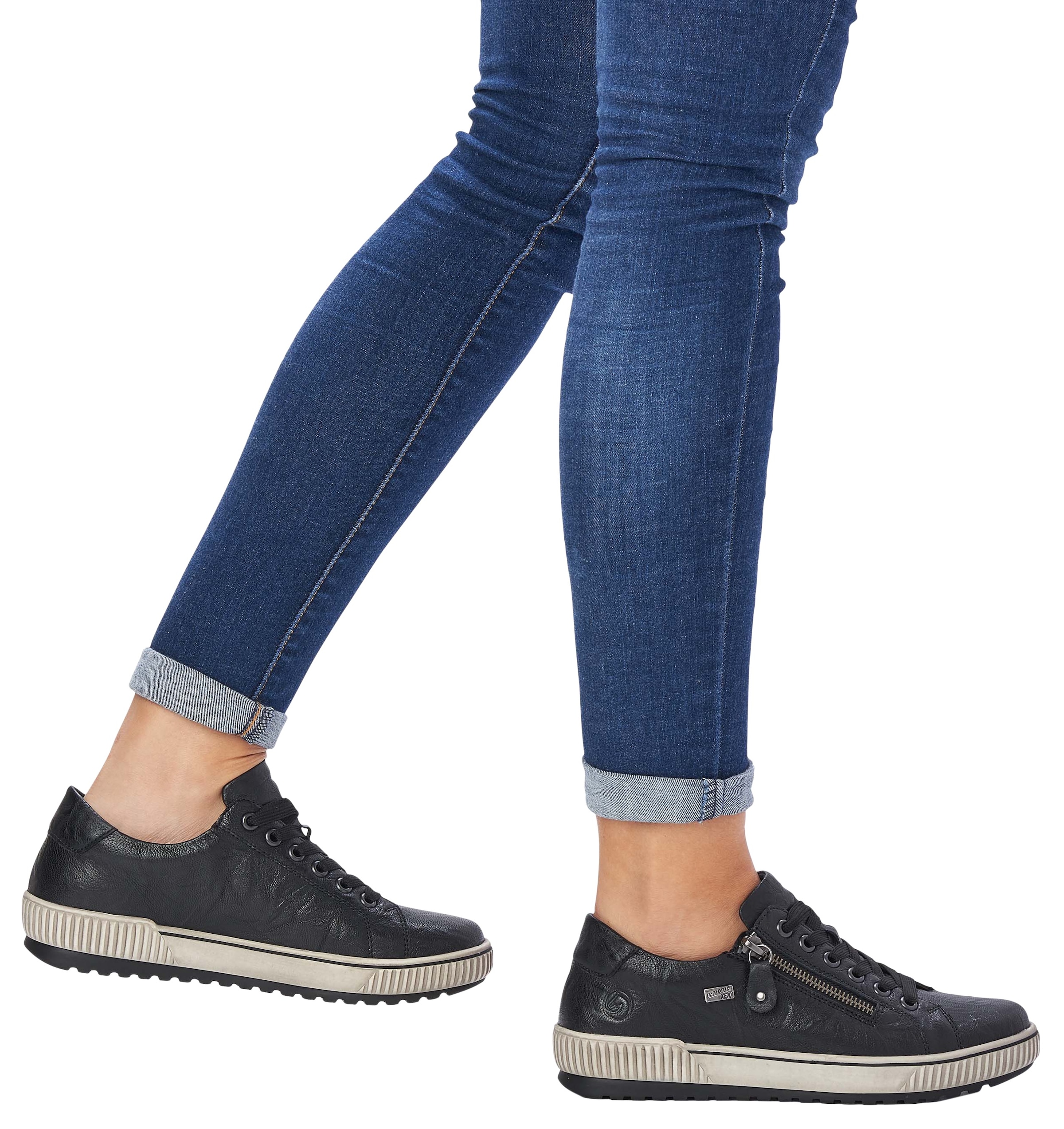 Remonte Plateausneaker, Freizeitschuh, Halbschuh, Schnürschuh mit Aussenreissverschluss
